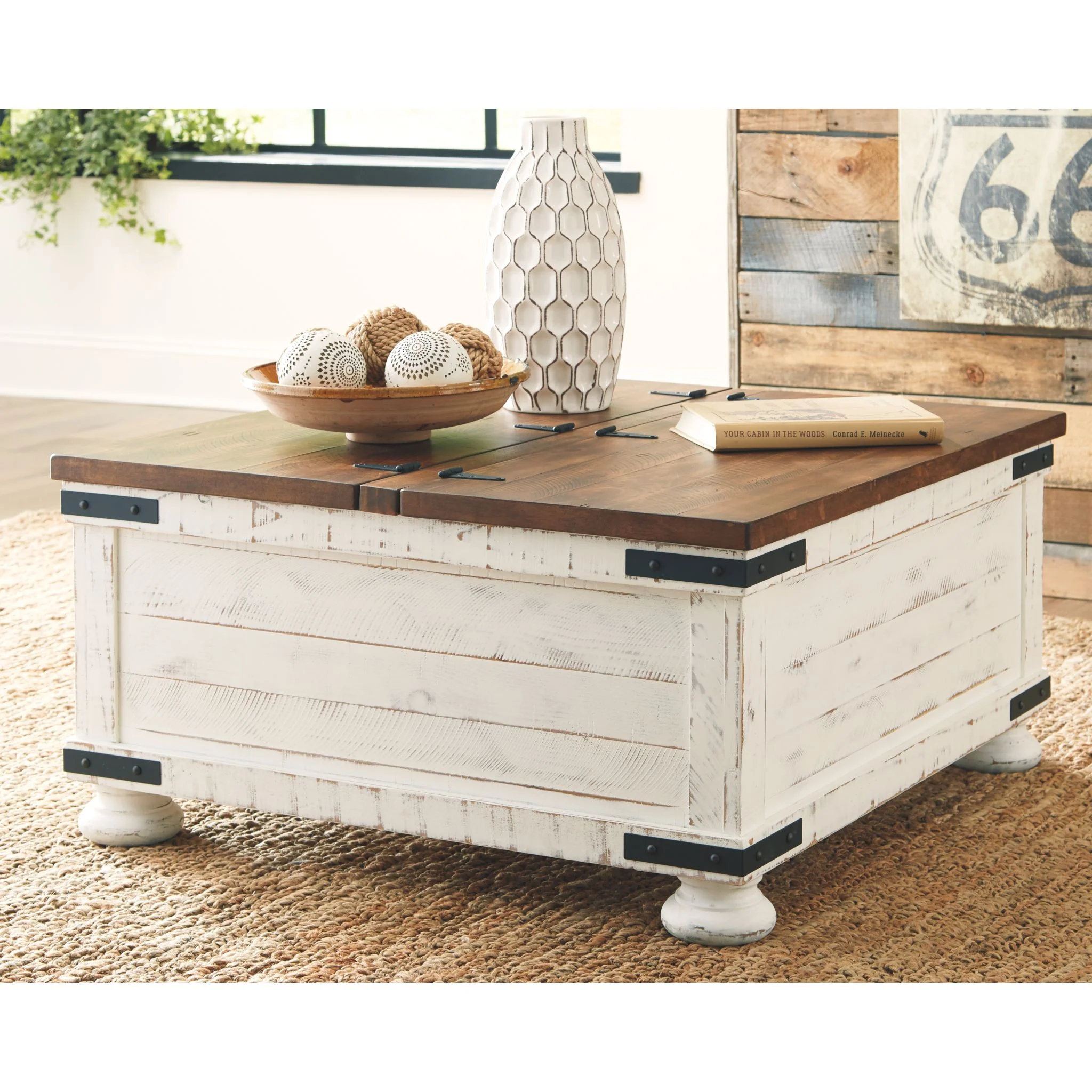 Turnbridge Wells Coffee Table - White/Brown - Image 2