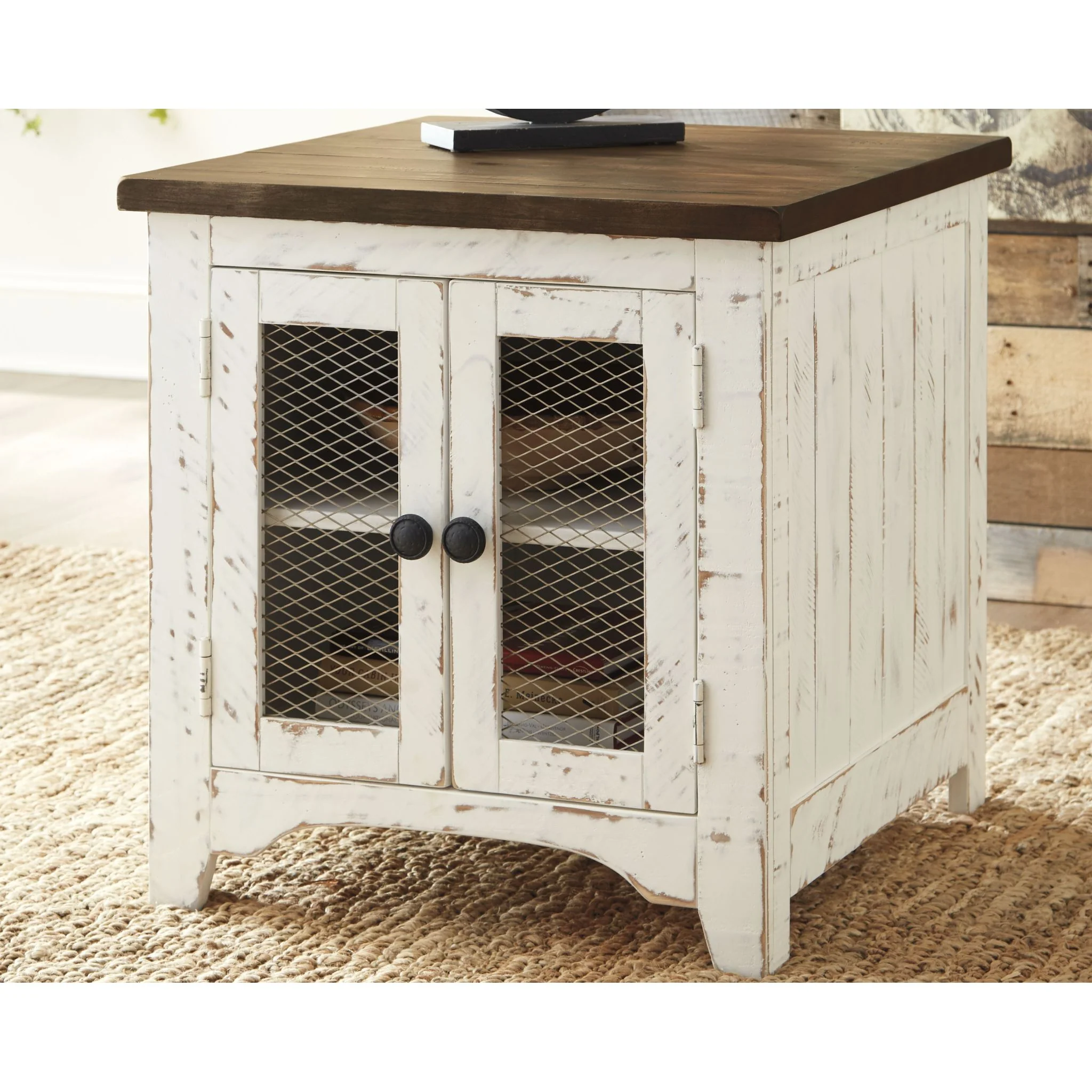 Turnbridge Wells End Table - White/Brown - Image 2