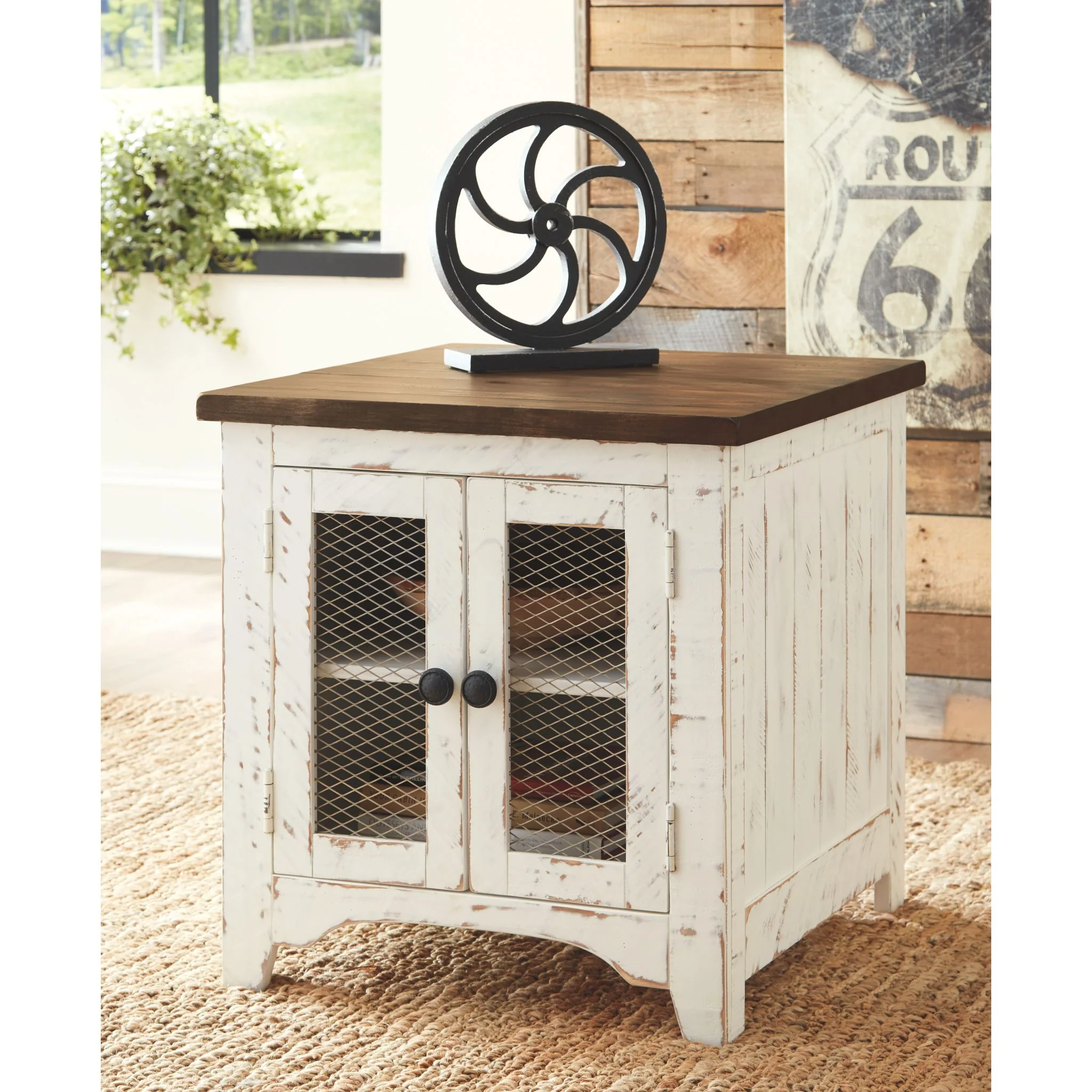Turnbridge Wells End Table - White/Brown - Image 4