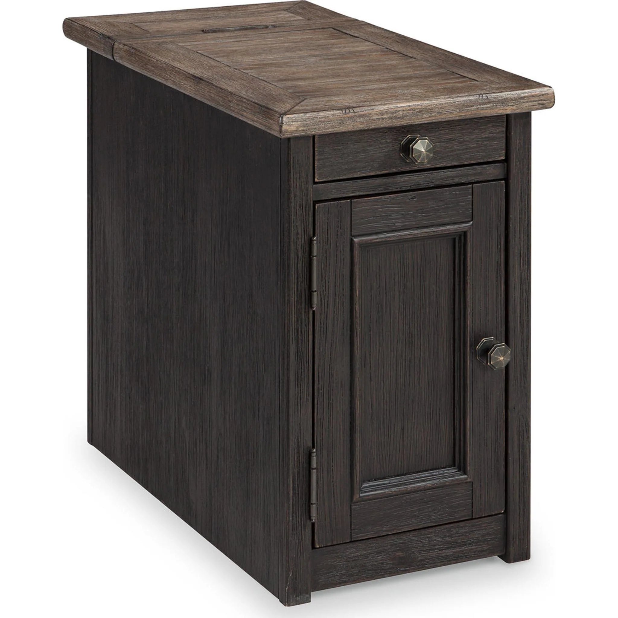 Tyler Creek Chair Side End Table - Grayish Brown/Black