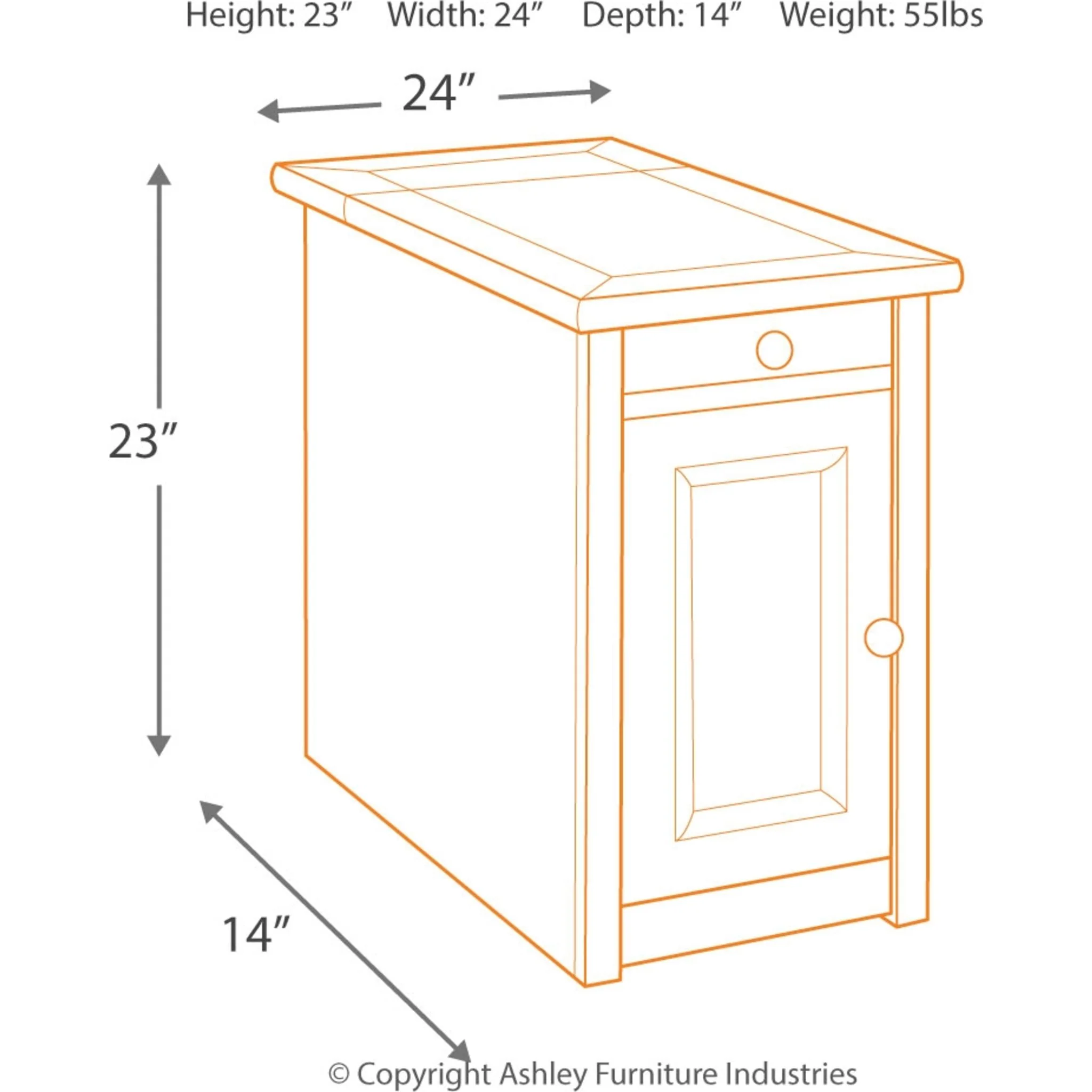 Tyler Creek Chair Side End Table - Grayish Brown/Black - Image 10