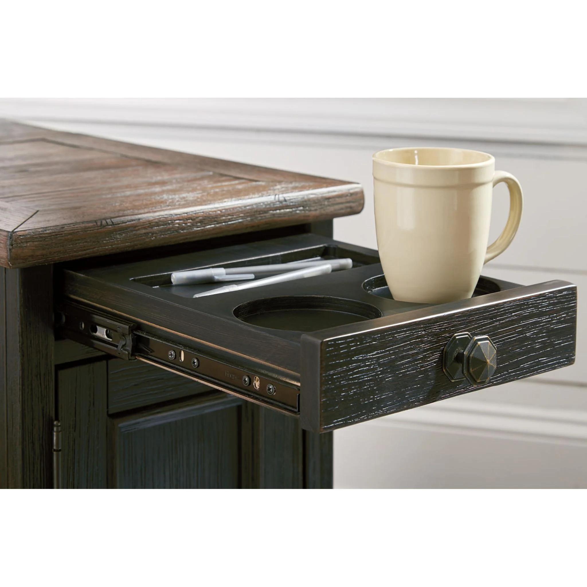 Tyler Creek Chair Side End Table - Grayish Brown/Black - Image 16