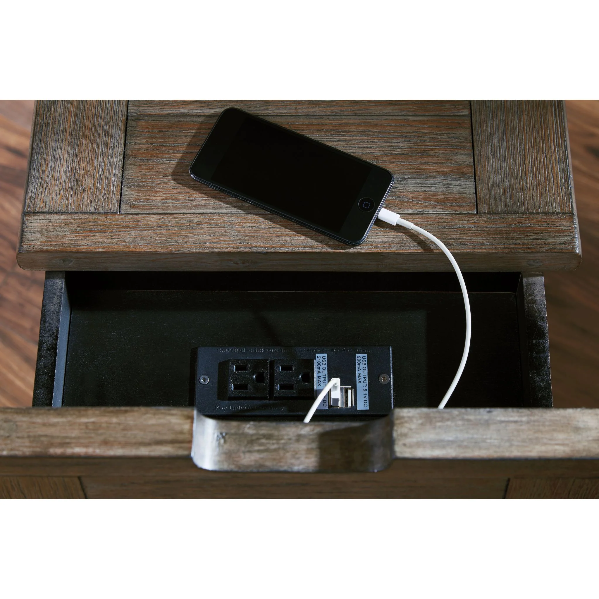 Tyler Creek Chair Side End Table - Grayish Brown/Black - Image 25
