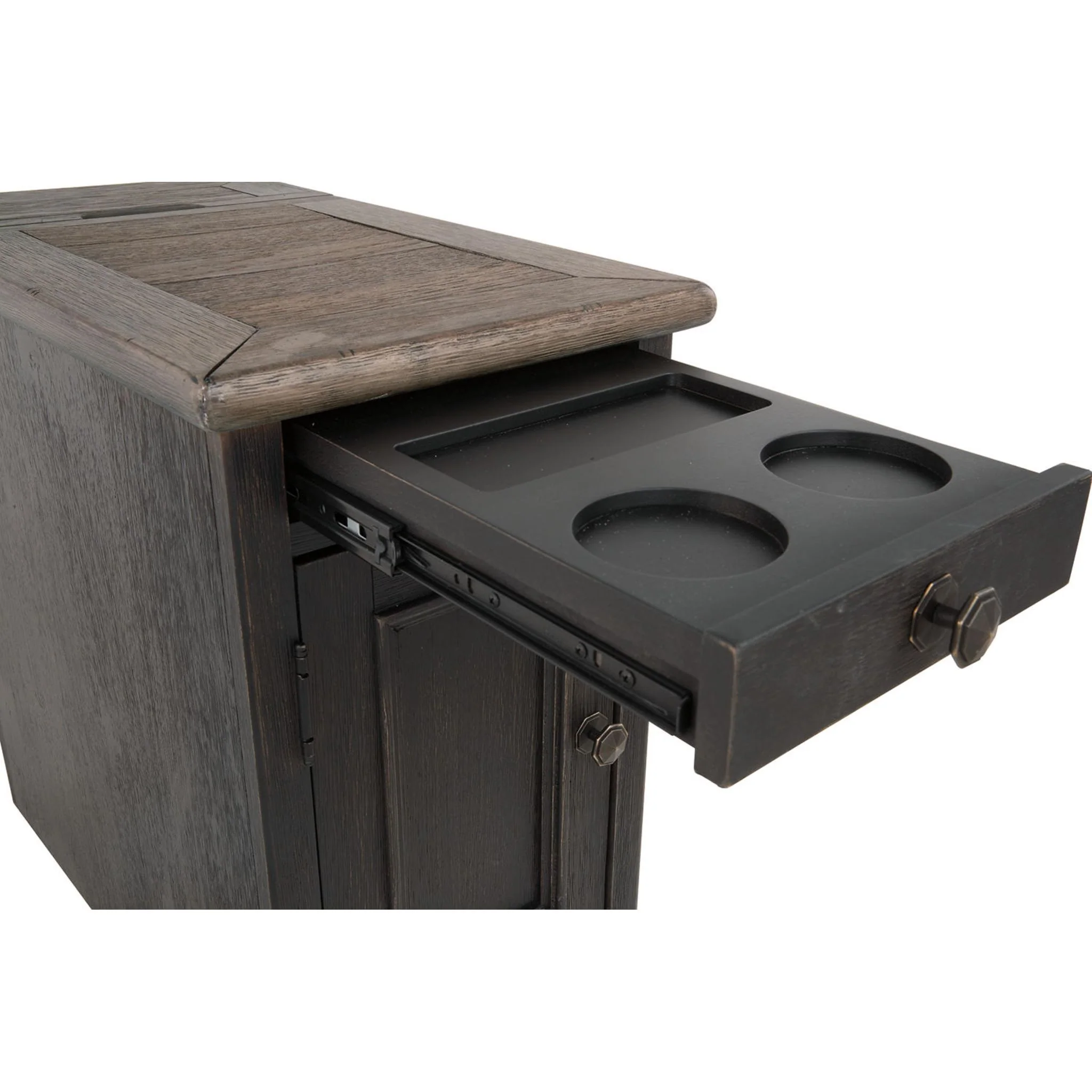 Tyler Creek Chair Side End Table - Grayish Brown/Black - Image 28