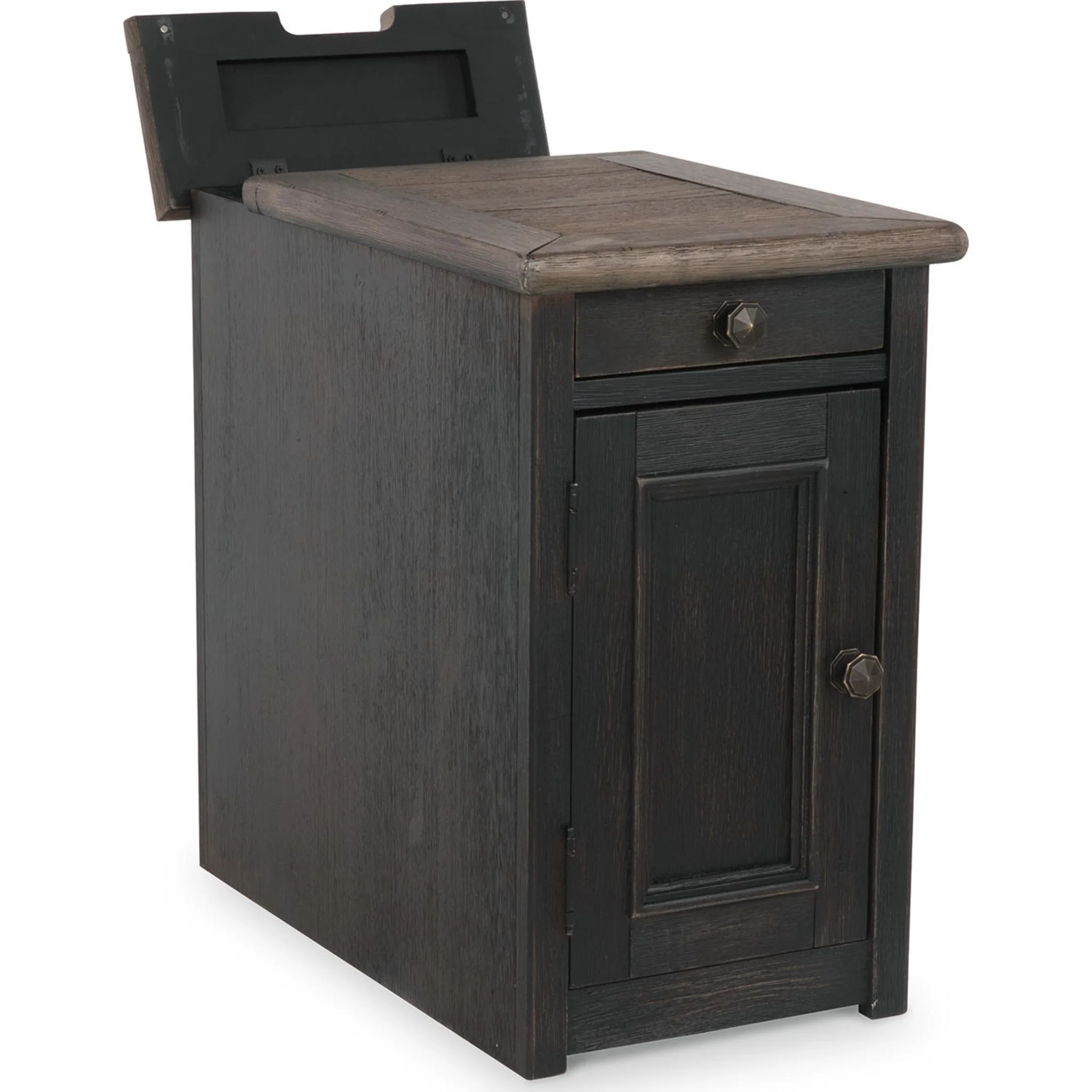 Tyler Creek Chair Side End Table - Grayish Brown/Black - Image 35