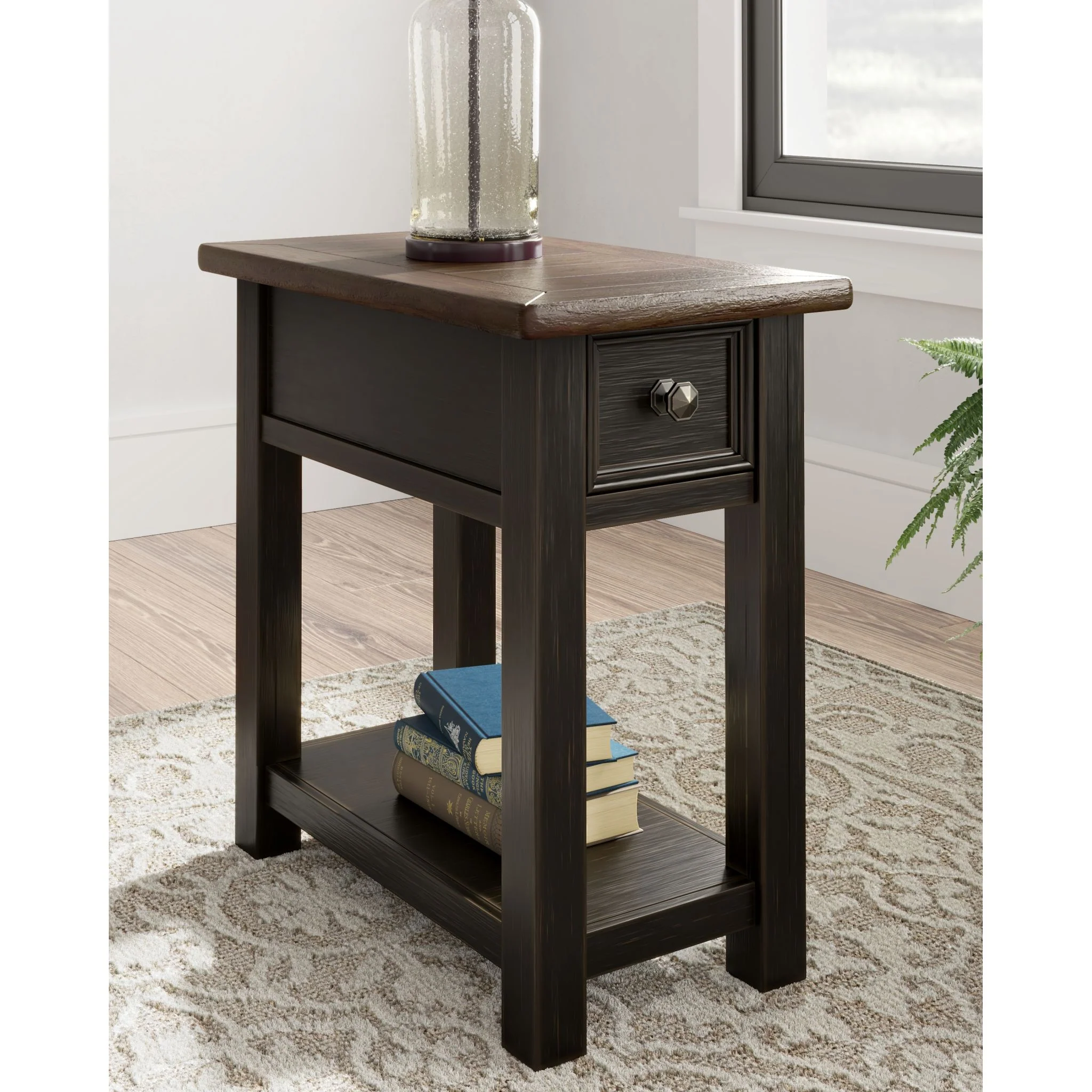 Tyler Creek Chair Side End Table - Grayish Brown/Black - Image 2