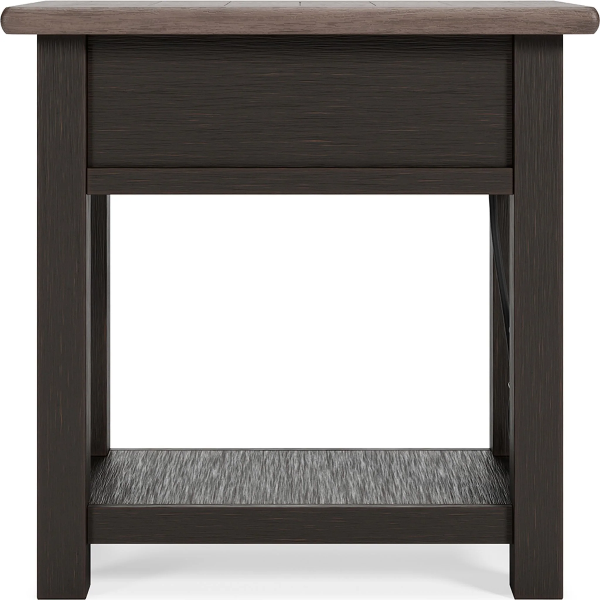 Tyler Creek Chair Side End Table - Grayish Brown/Black - Image 8