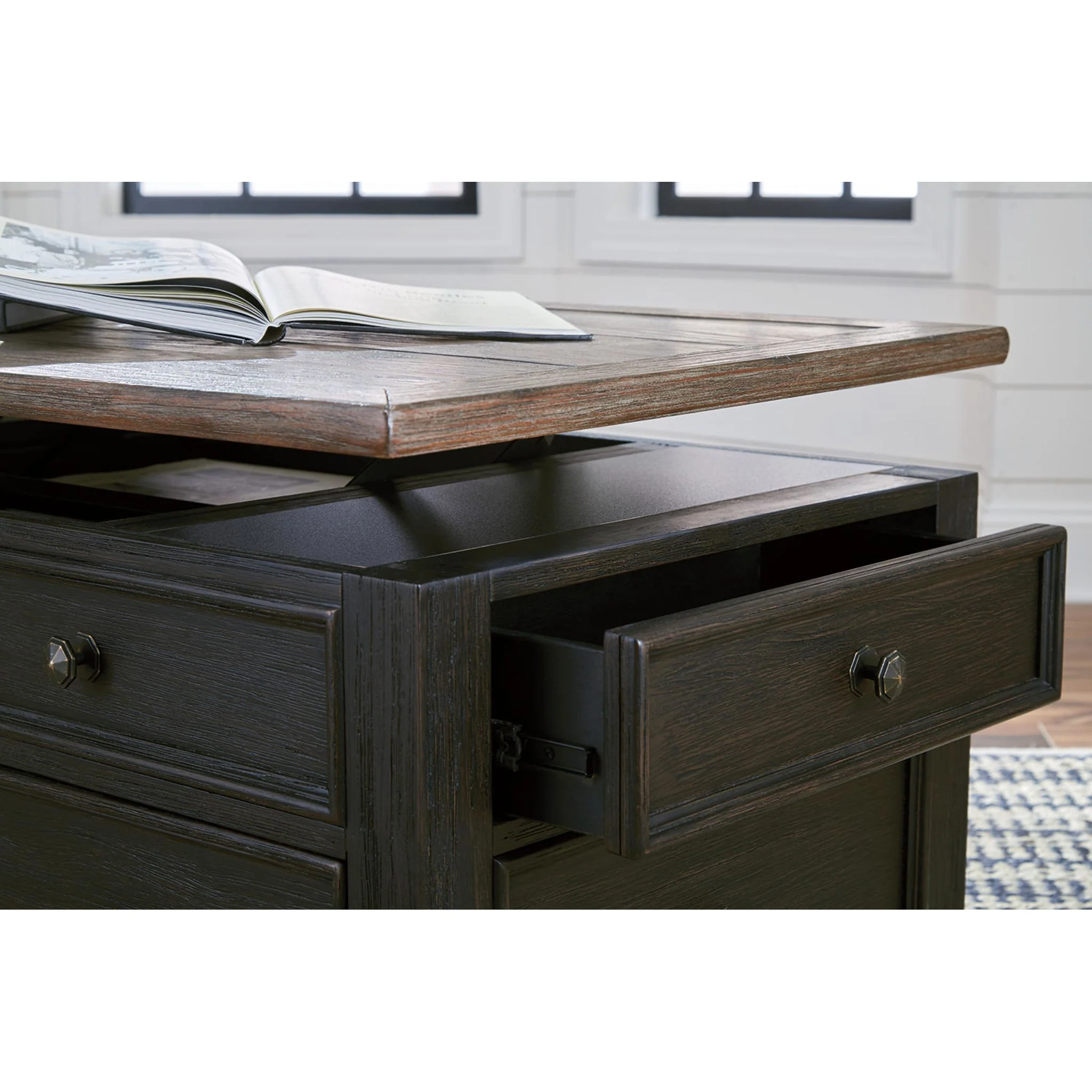 Tyler Creek Coffee Table - Grayish Brown/Black - Image 17