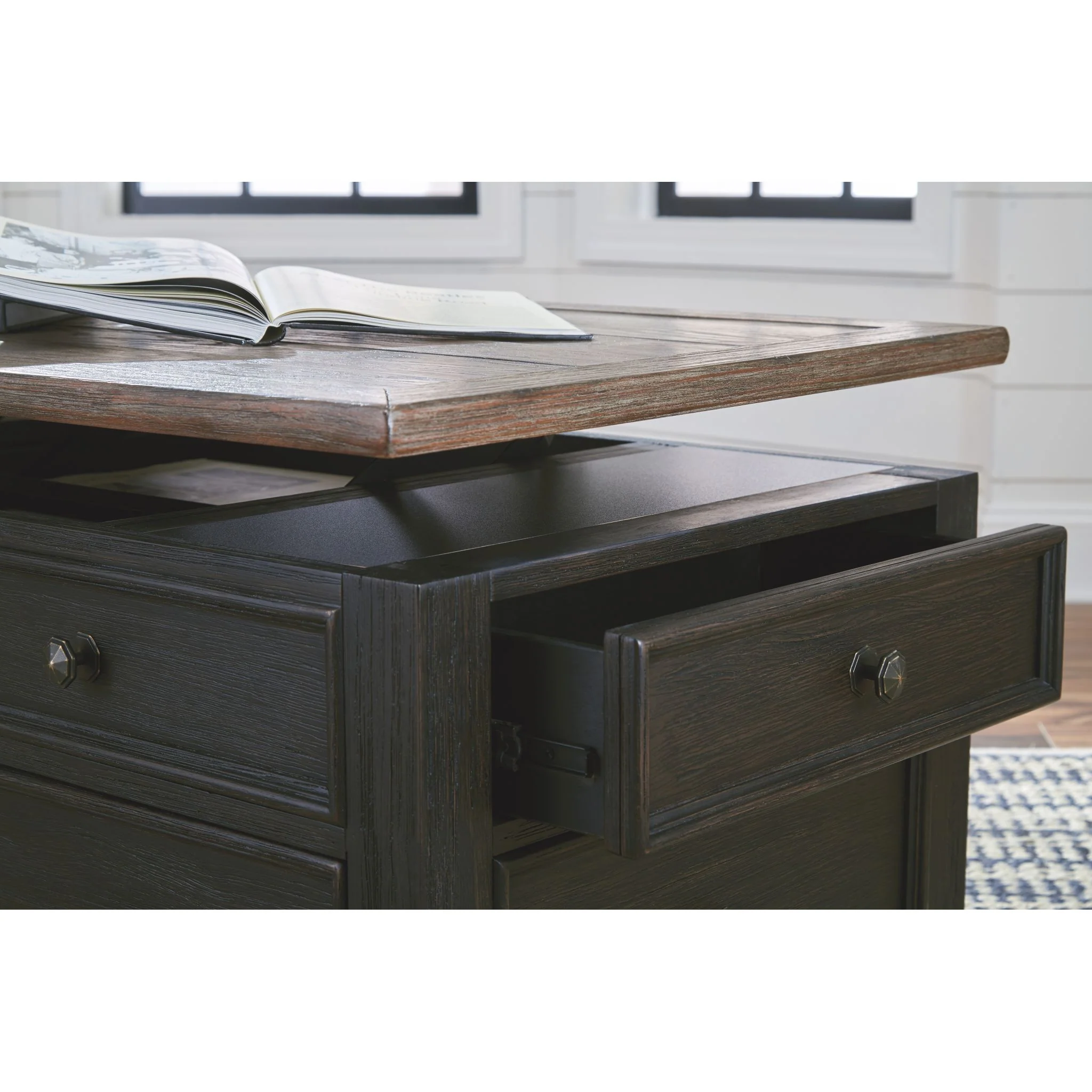 Tyler Creek Coffee Table - Grayish Brown/Black - Image 23