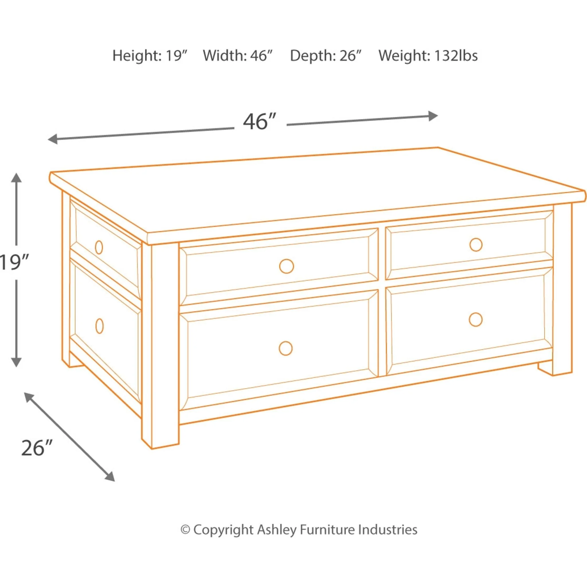 Tyler Creek Coffee Table - Grayish Brown/Black - Image 24