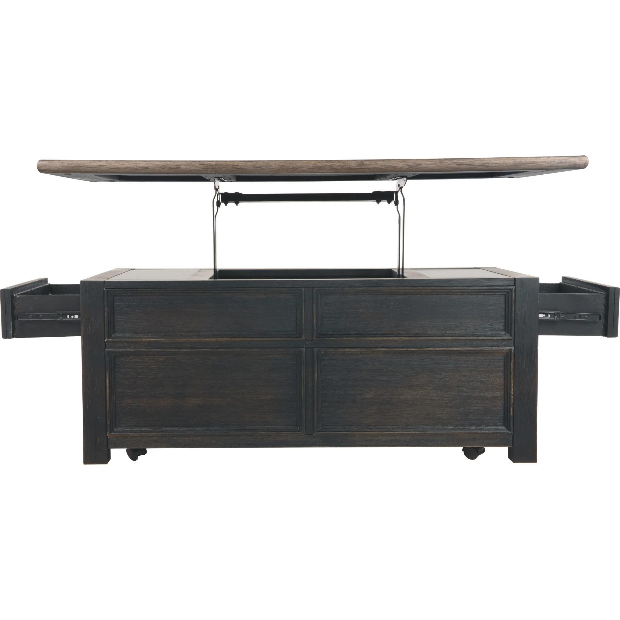 Tyler Creek Coffee Table - Grayish Brown/Black - Image 5