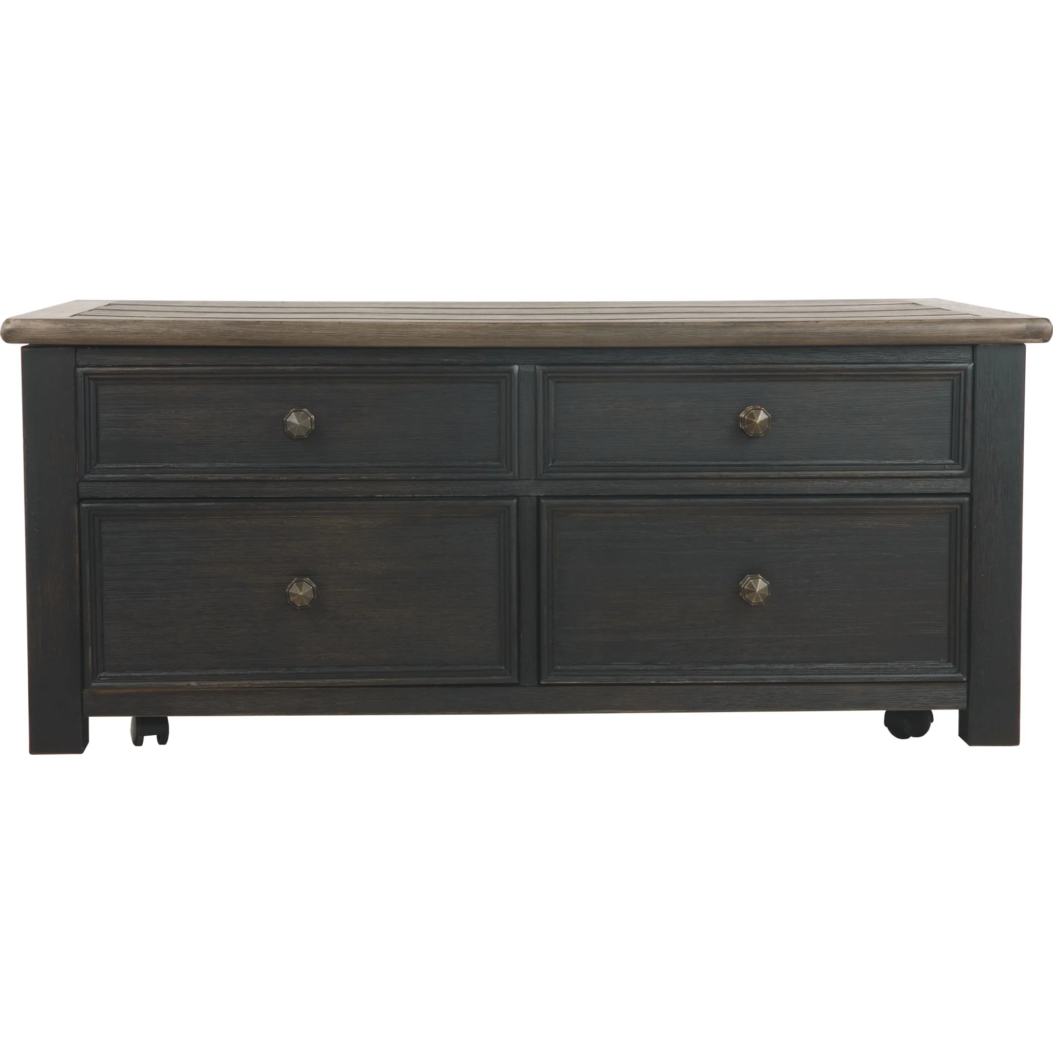 Tyler Creek Coffee Table - Grayish Brown/Black - Image 7