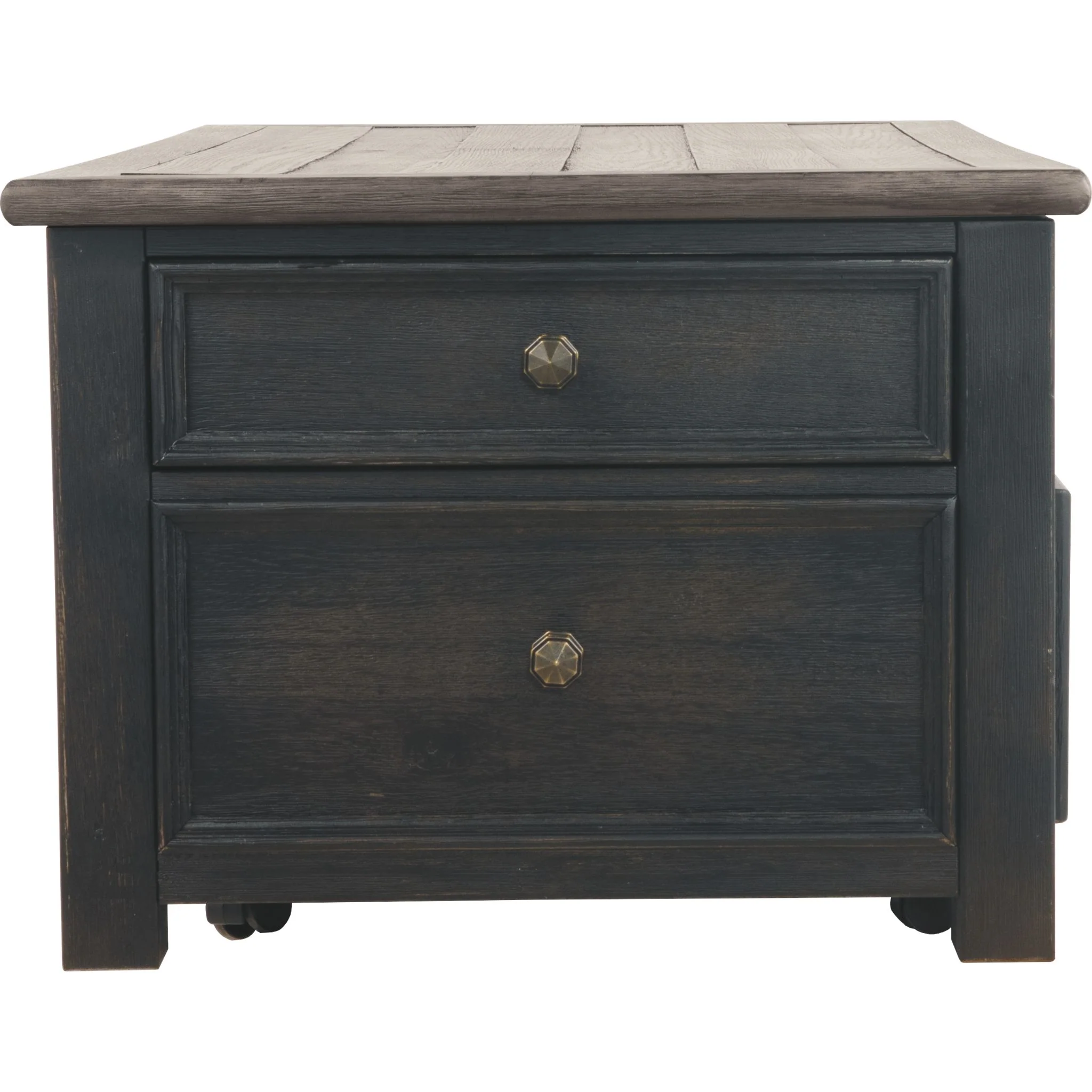 Tyler Creek Coffee Table - Grayish Brown/Black - Image 8