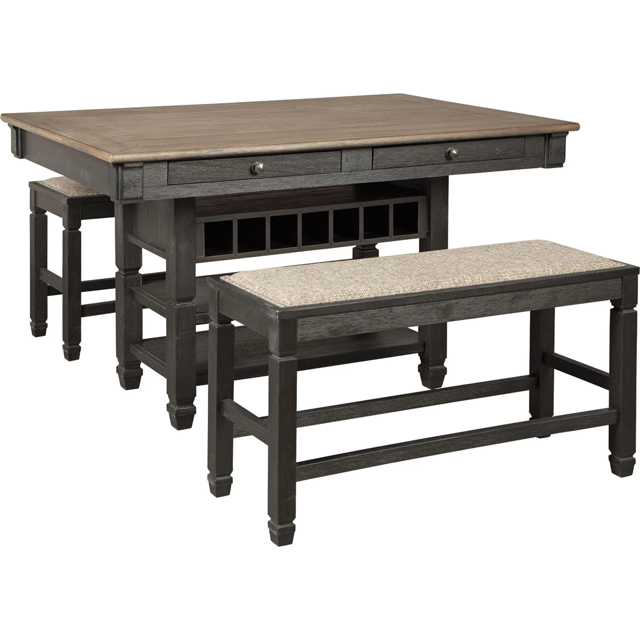 Tyler Creek Counter Height Table - Black/Grey - (D736-32) - Image 10