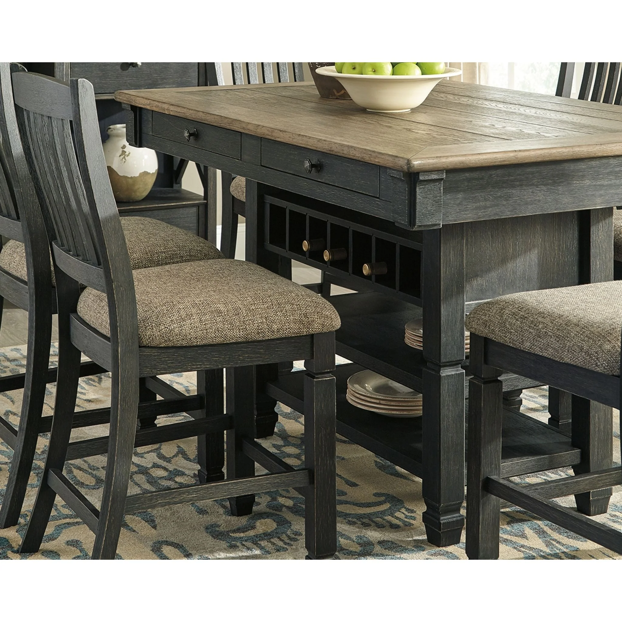 Tyler Creek Counter Height Table - Black/Grey - (D736-32) - Image 2