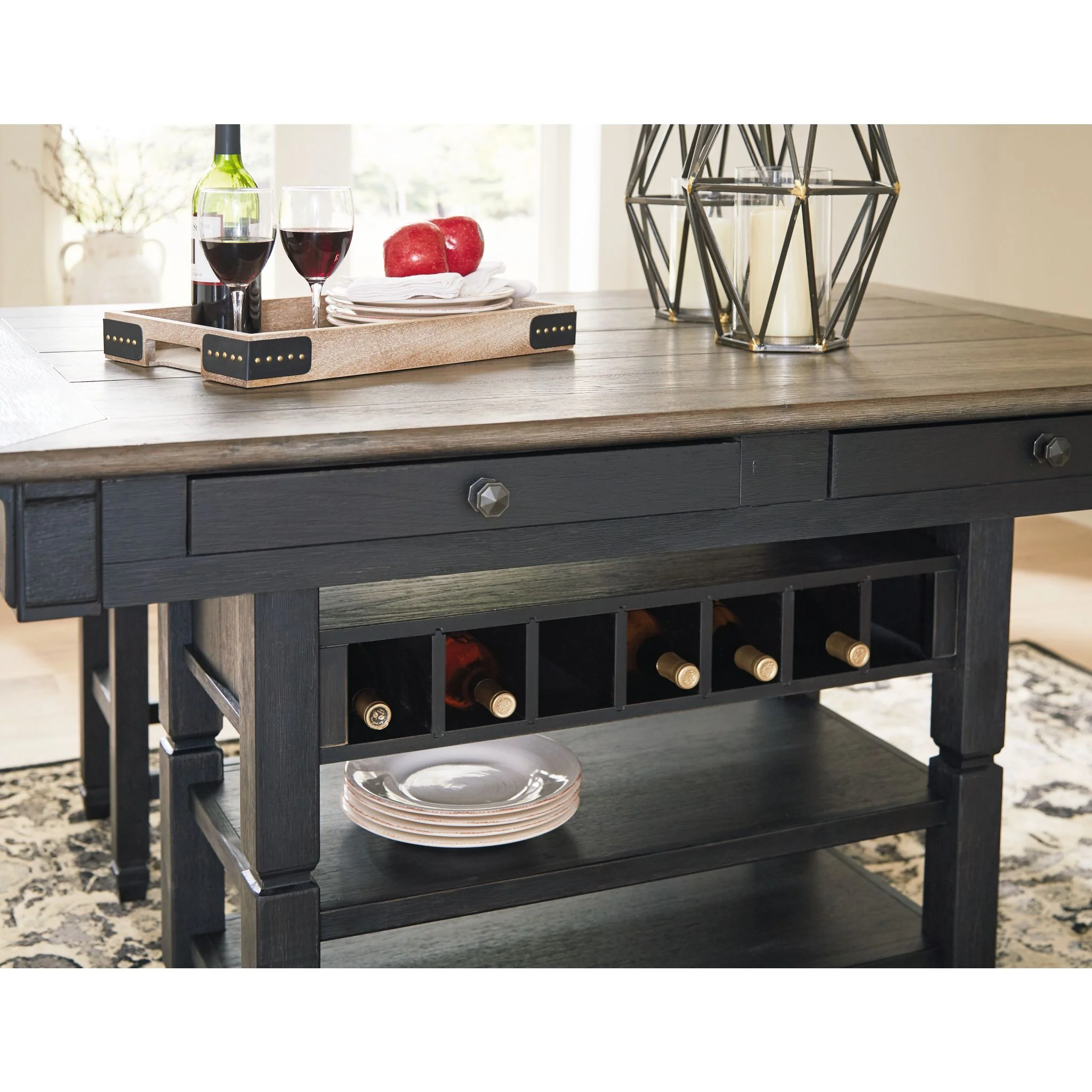 Tyler Creek Counter Height Table - Black/Grey - (D736-32) - Image 23