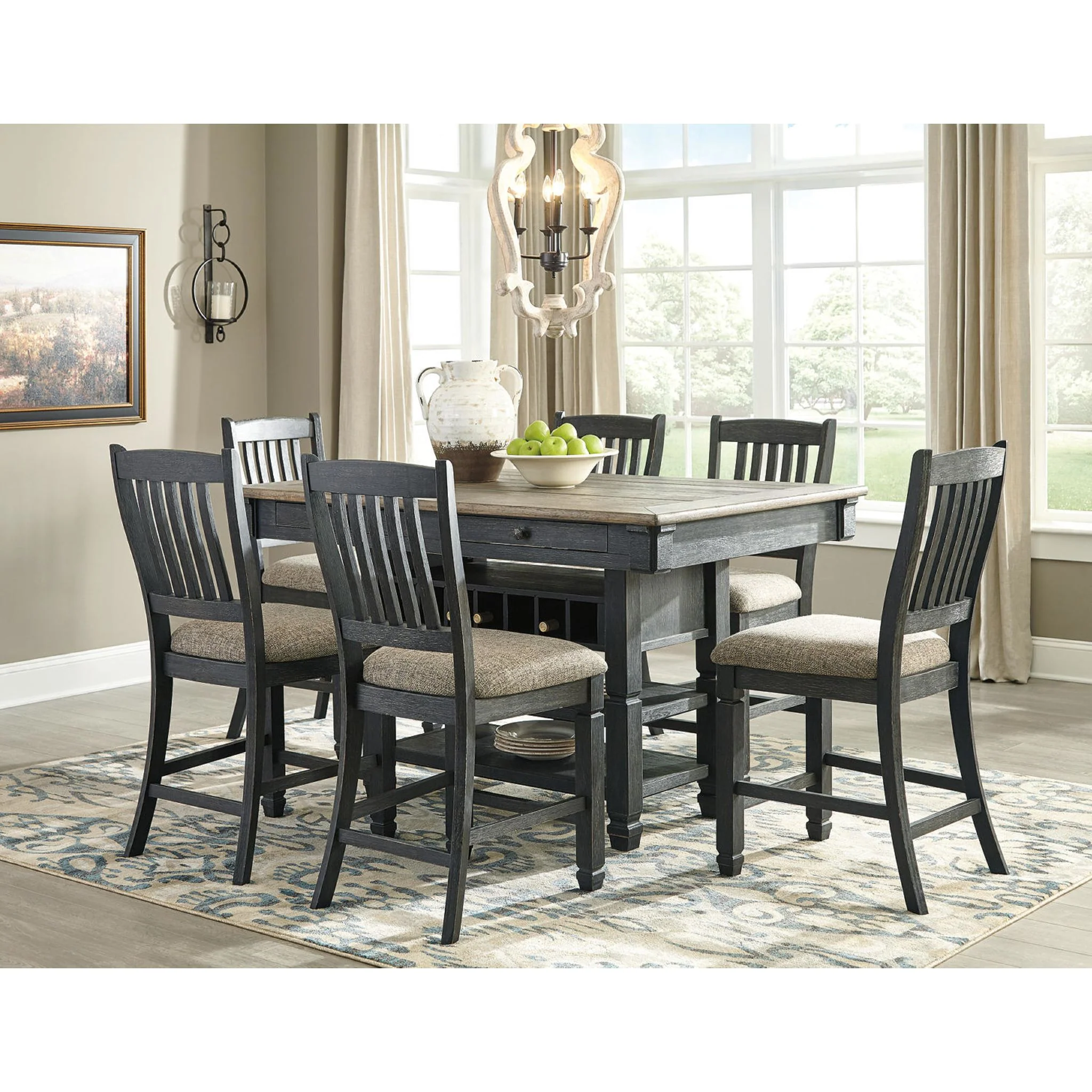 Tyler Creek Counter Height Table - Black/Grey - (D736-32) - Image 28