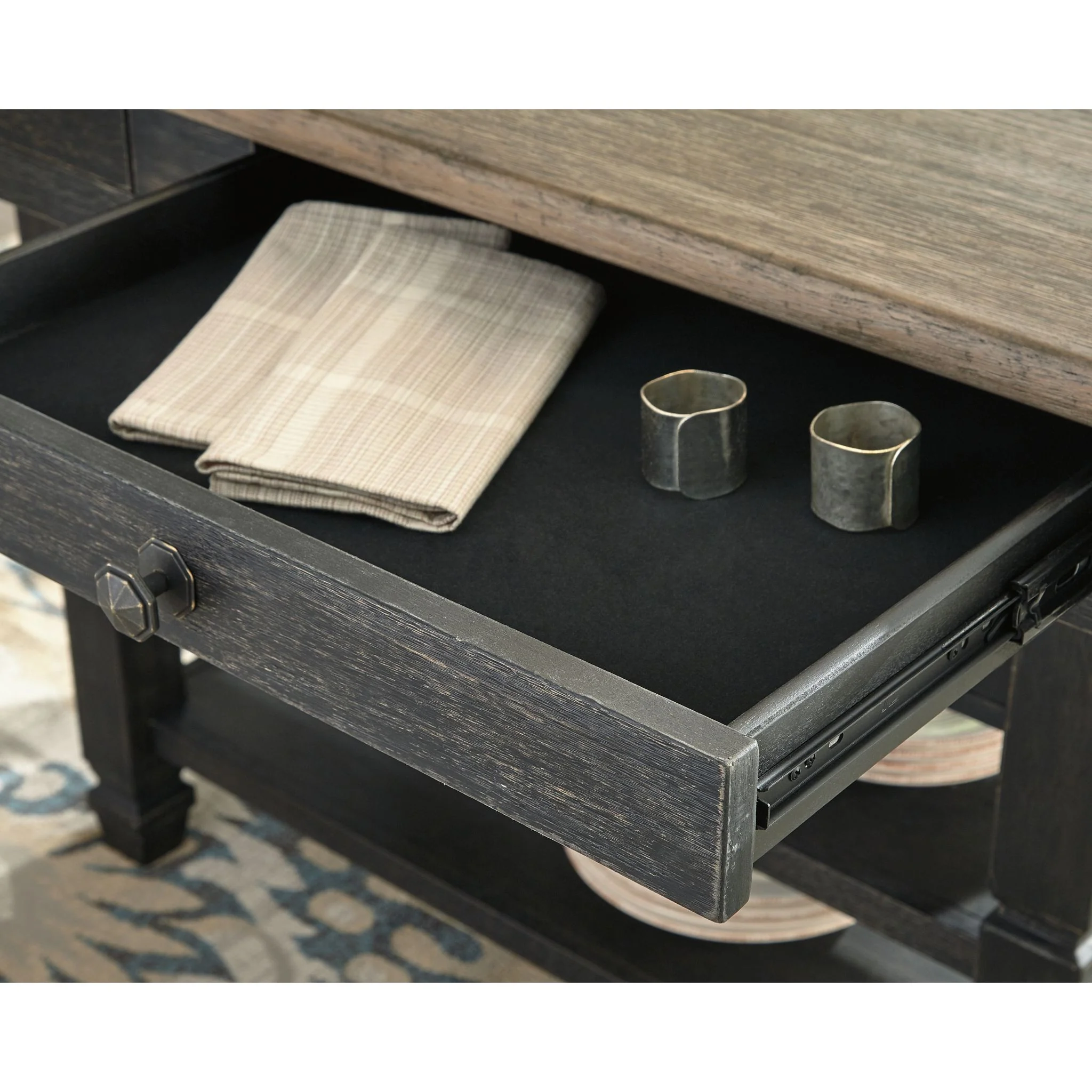 Tyler Creek Counter Height Table - Black/Grey - (D736-32) - Image 5