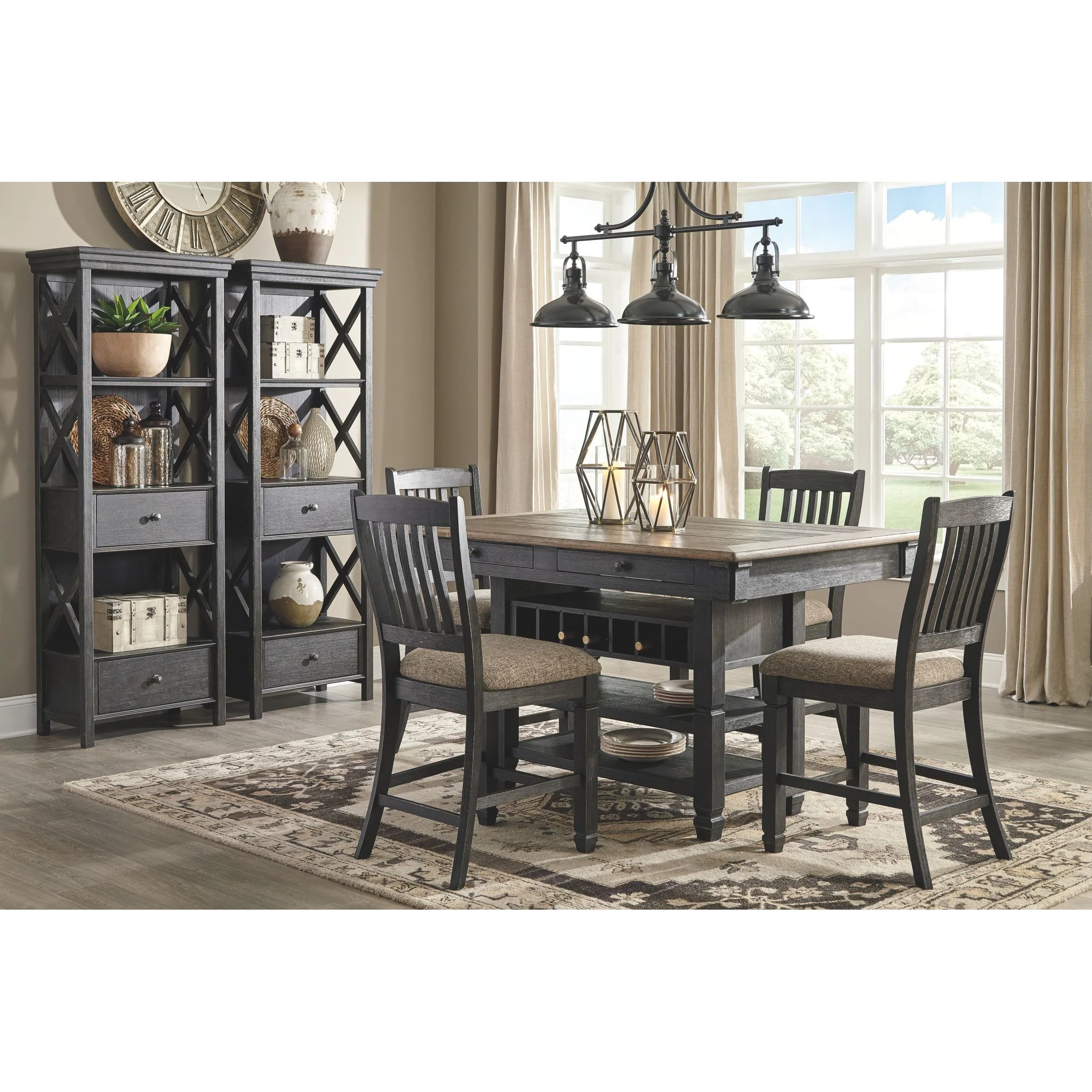 Tyler Creek Display Cabinet - Black/Grey - (D736-76) - Image 5