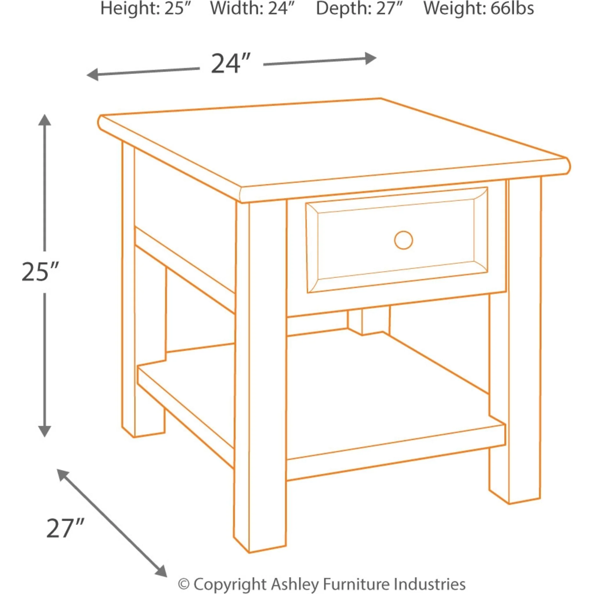 Tyler Creek End Table - Grayish Brown/Black - Image 11