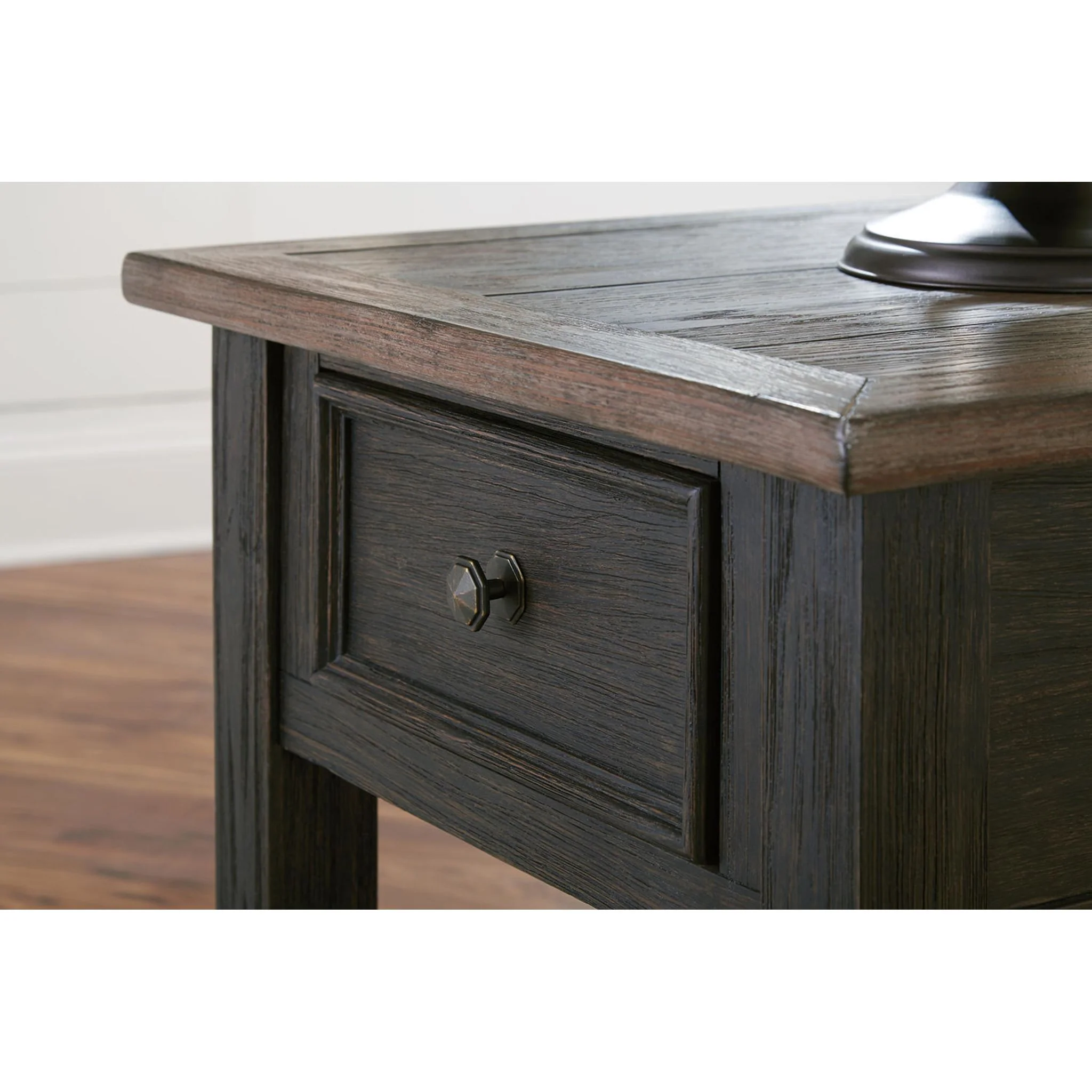 Tyler Creek End Table - Grayish Brown/Black - Image 16