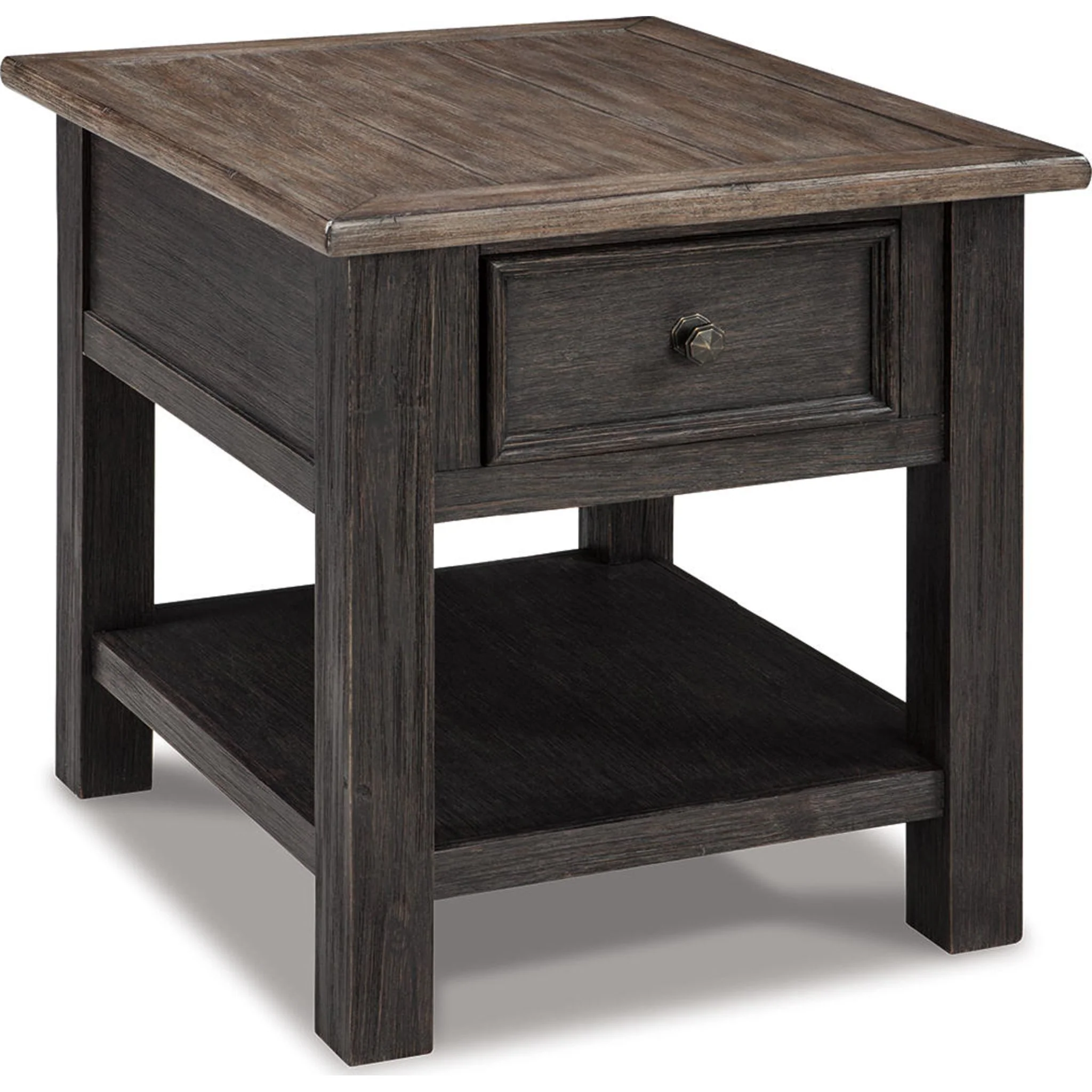 Tyler Creek End Table - Grayish Brown/Black - Image 18