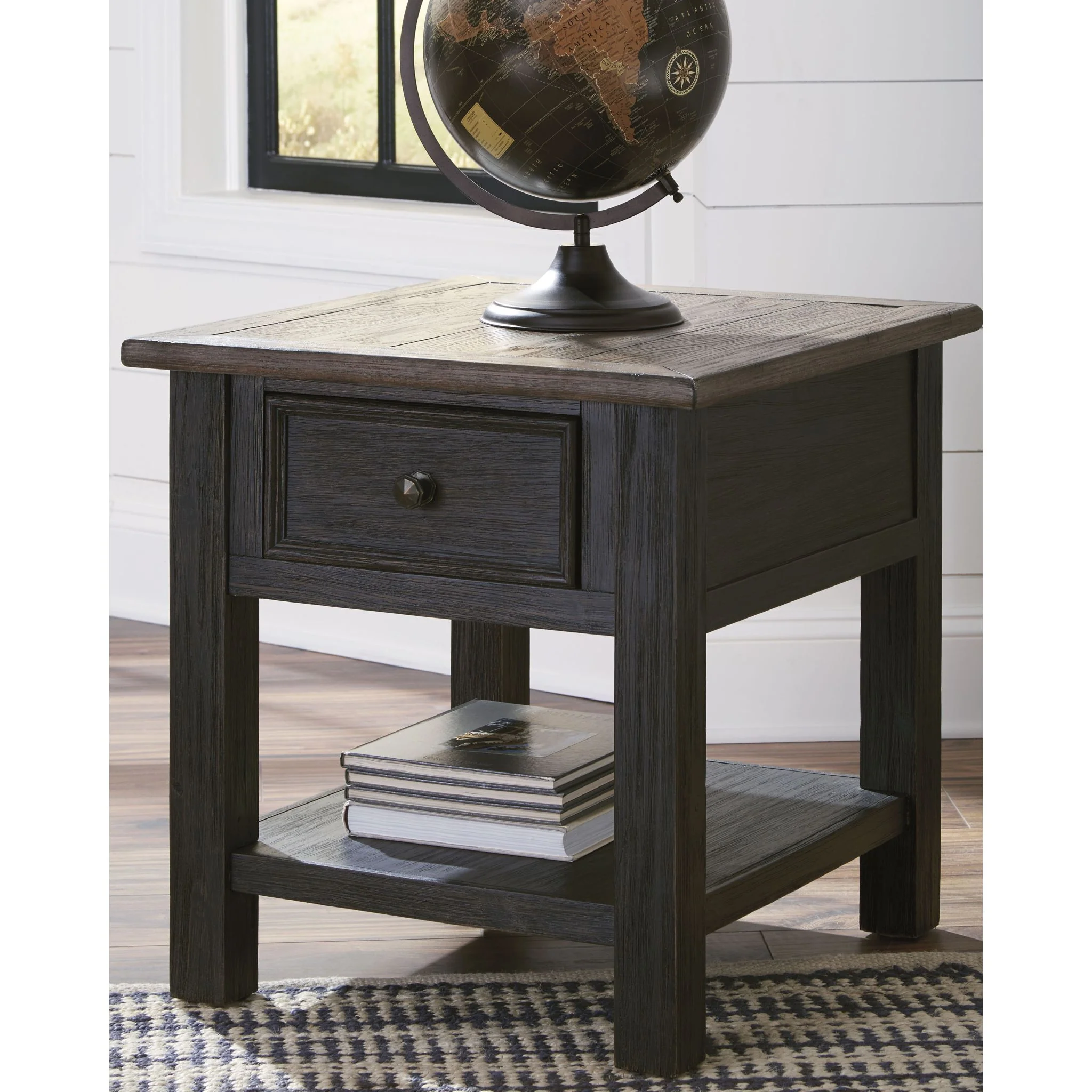 Tyler Creek End Table - Grayish Brown/Black - Image 2