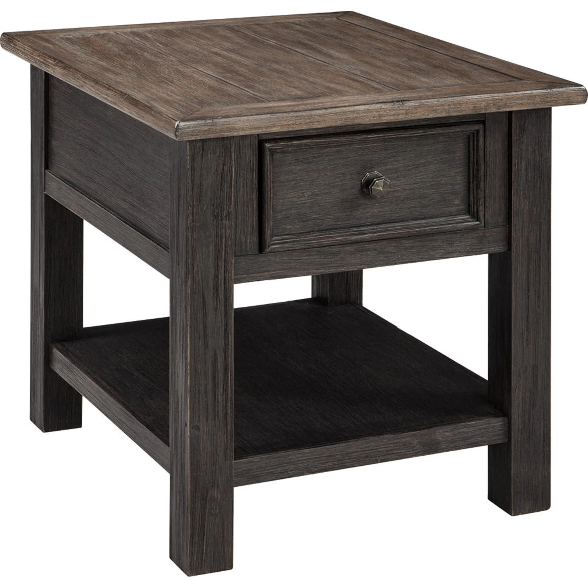 Tyler Creek End Table - Grayish Brown/Black - Image 26