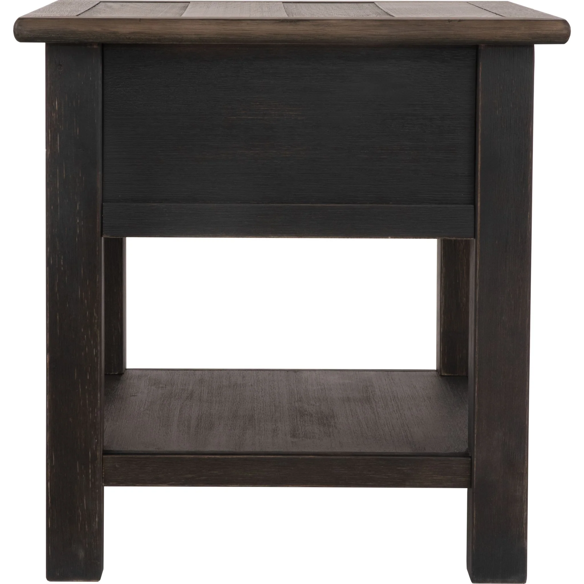 Tyler Creek End Table - Grayish Brown/Black - Image 4