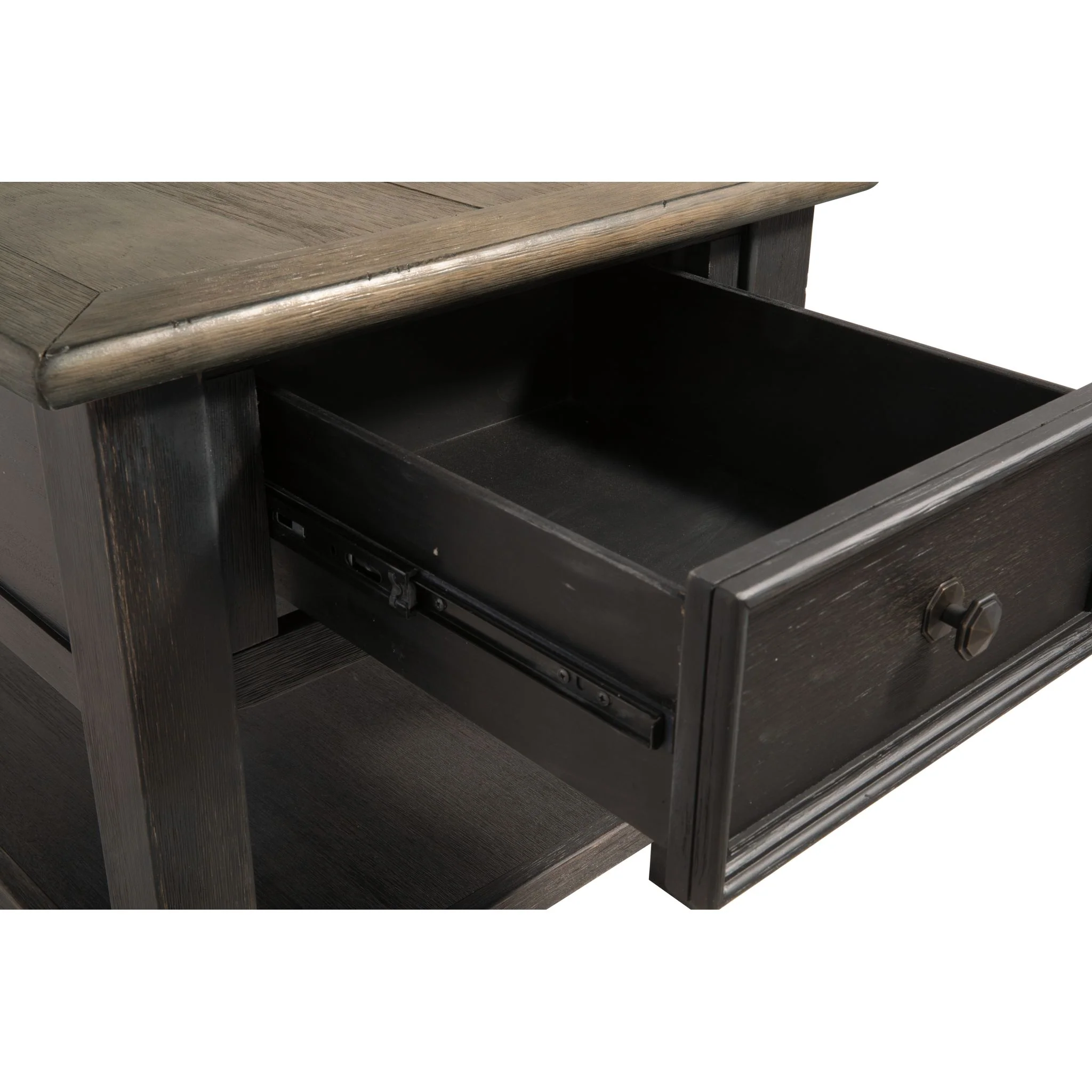 Tyler Creek End Table - Grayish Brown/Black - Image 5