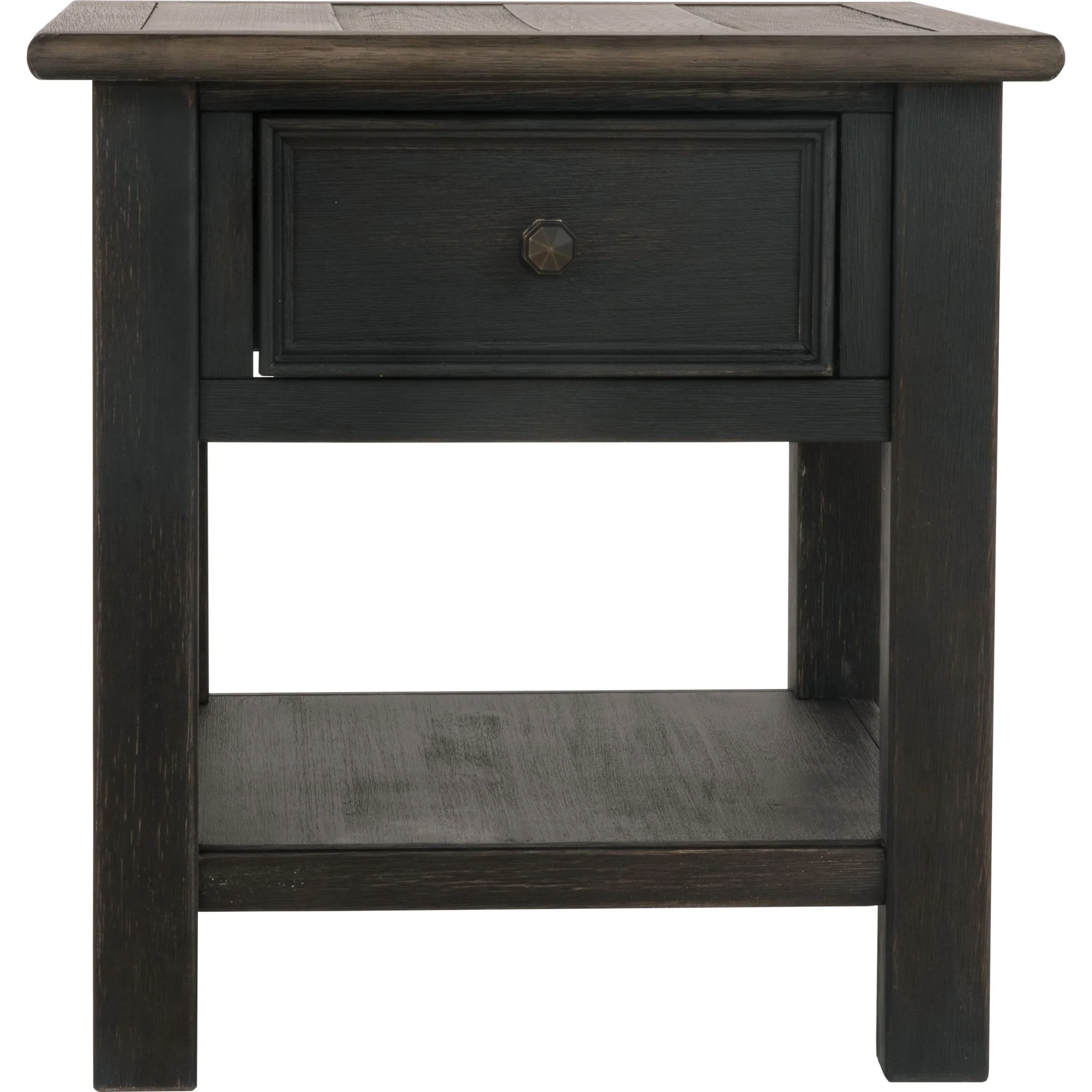 Tyler Creek End Table - Grayish Brown/Black - Image 7