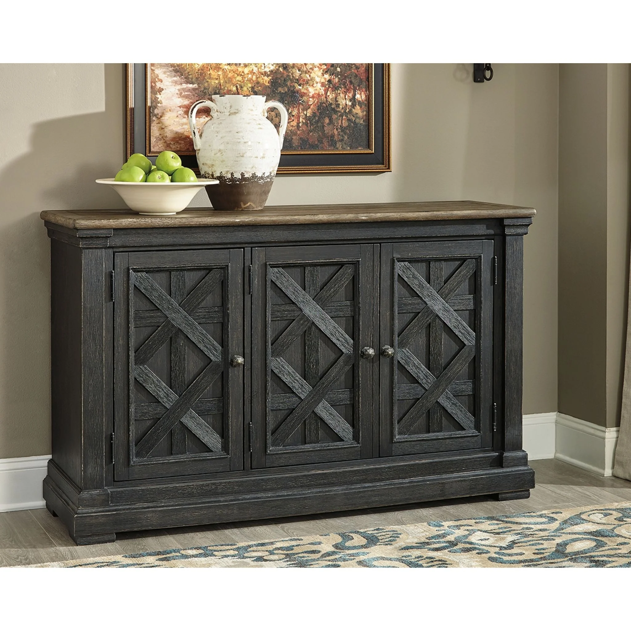 Tyler Creek Dining Server - Black/Grey - (D736-60) - Image 2