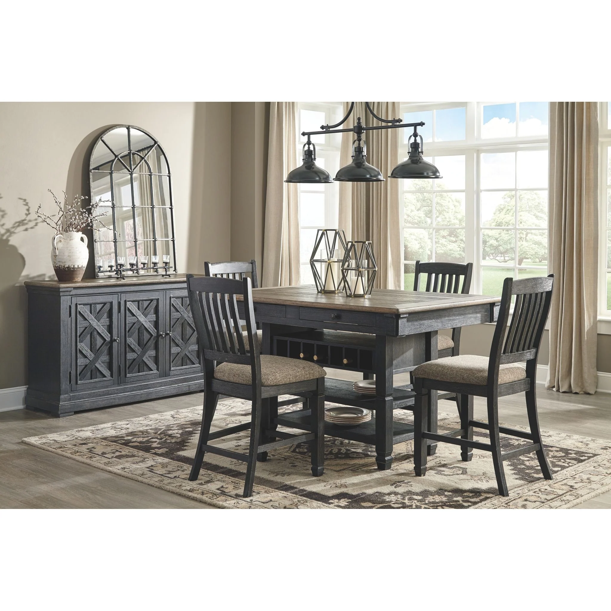 Tyler Creek Dining Server - Black/Grey - (D736-60) - Image 5