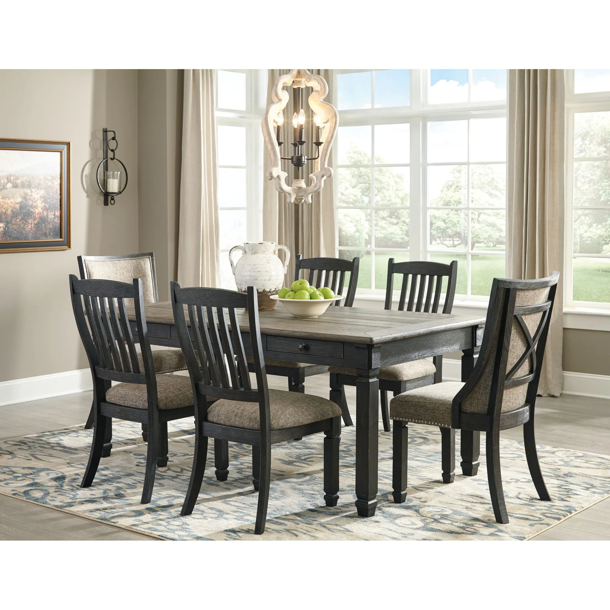 Tyler Creek Side Chair - Black/Grey - (D736-01) - Image 11