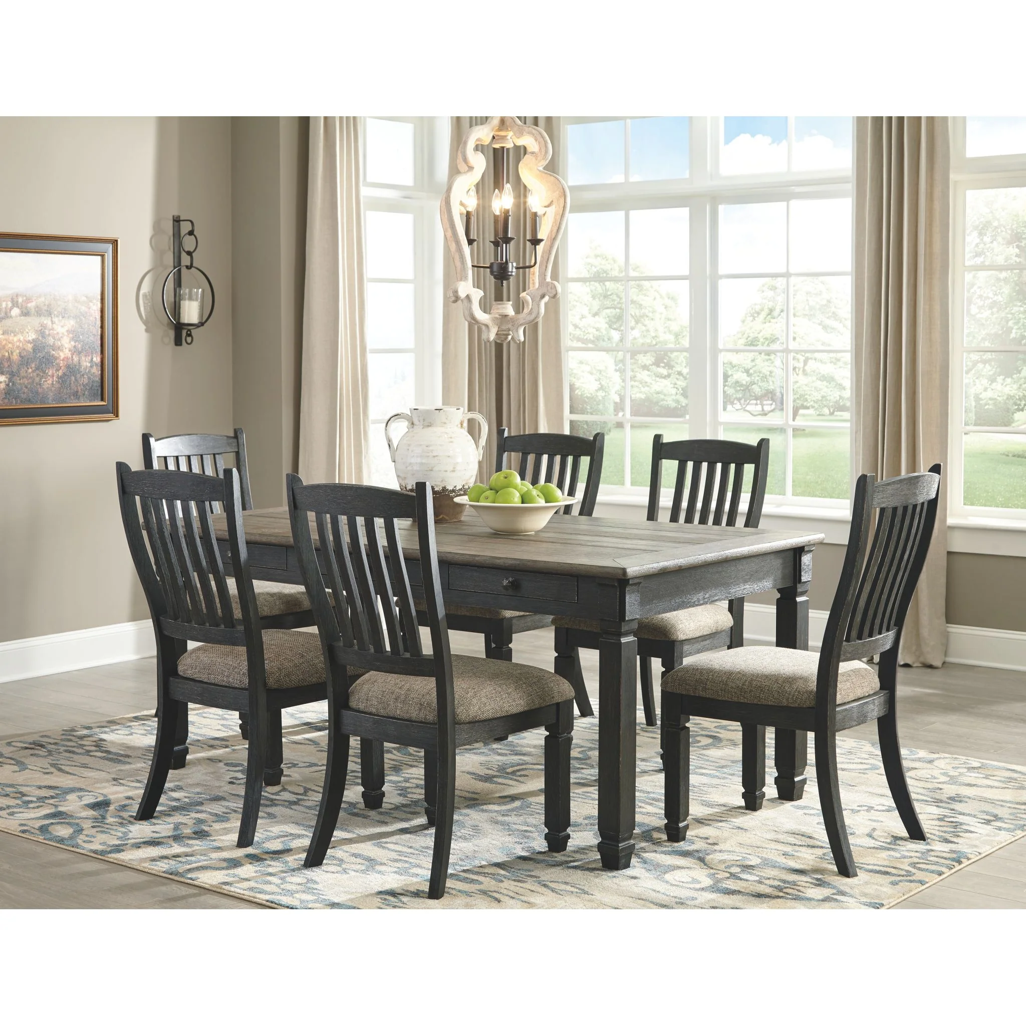 Tyler Creek Dining Table - Black/Gray - (D736-25) - Image 4
