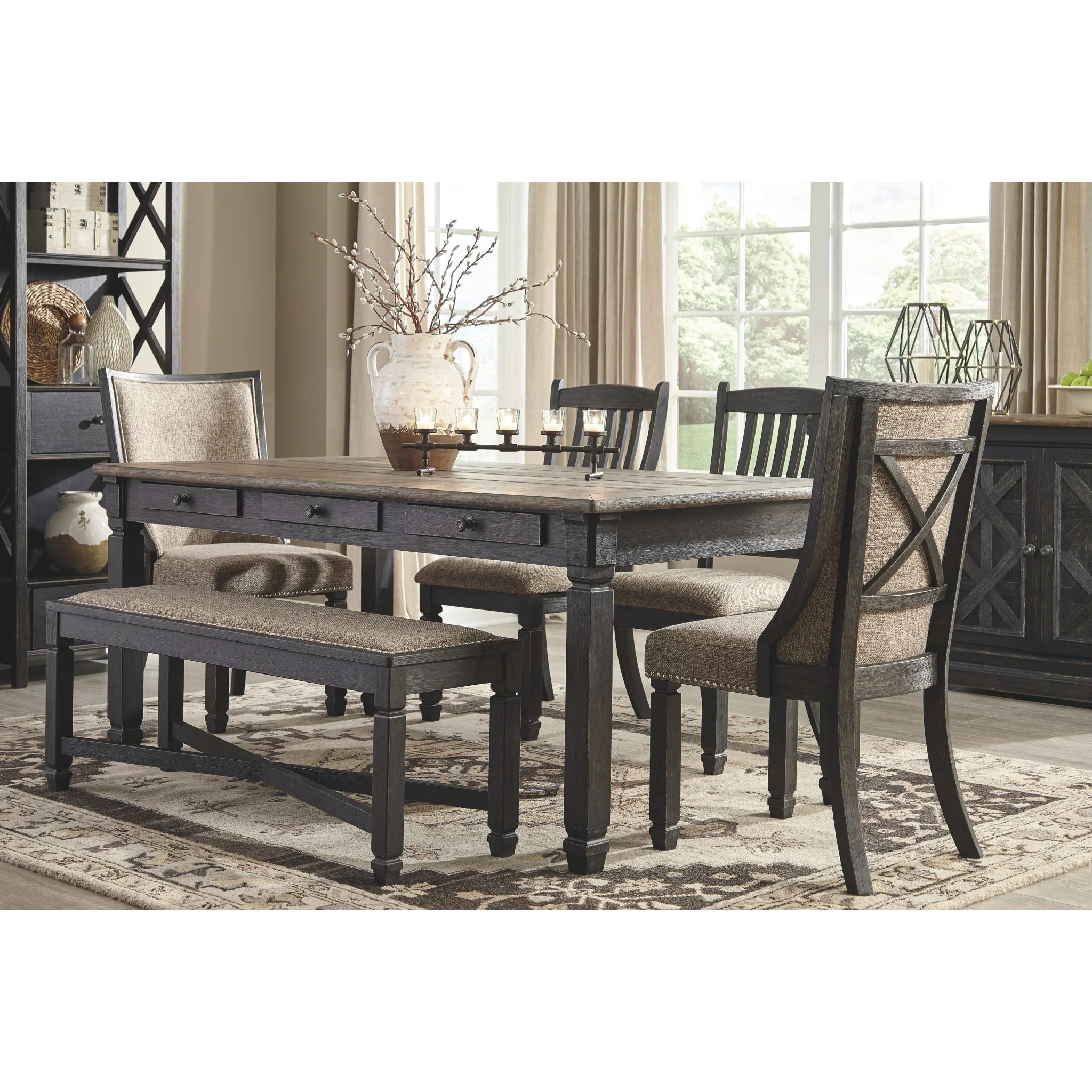 Tyler Creek Dining Table - Black/Gray - (D736-25) - Image 6