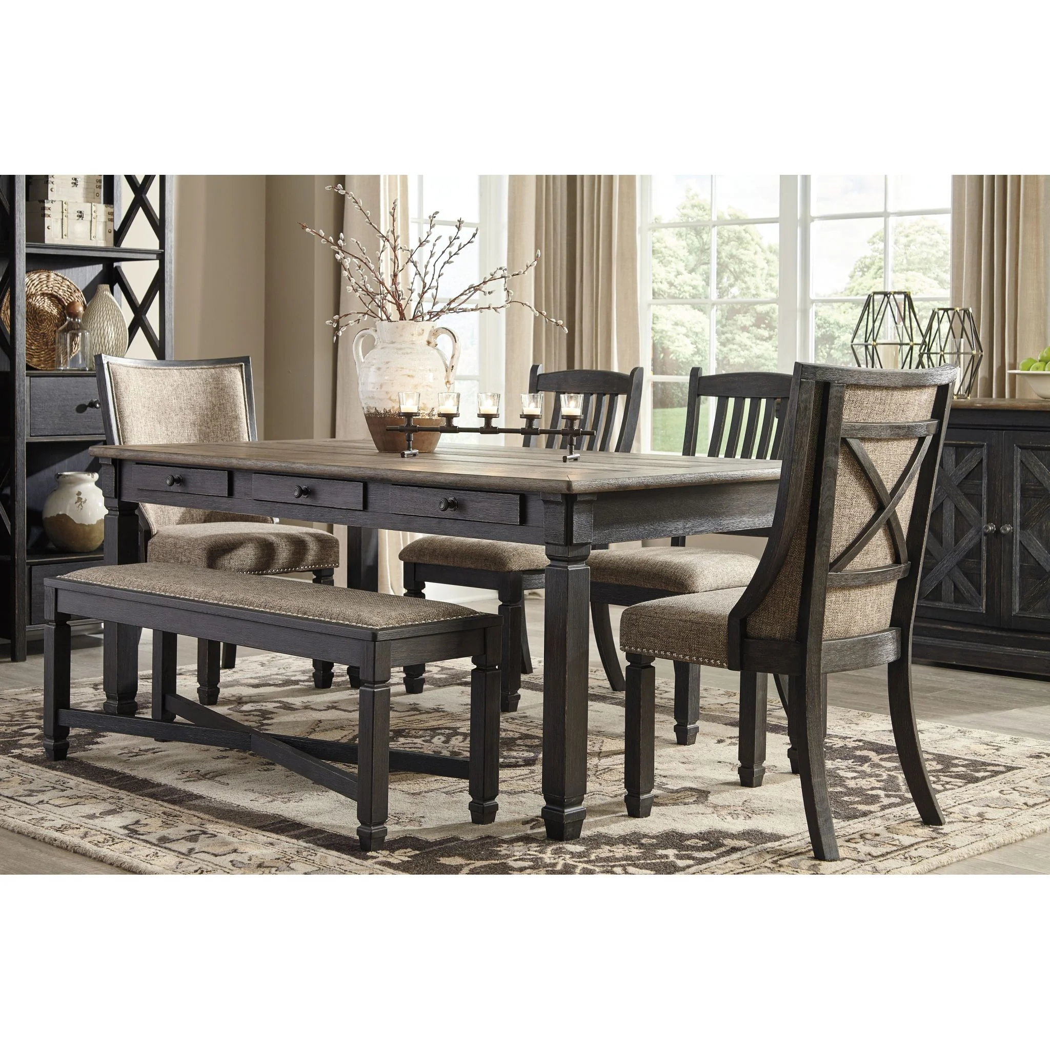 Tyler Creek Side Chair - Black/Grey - (D736-02) - Image 6