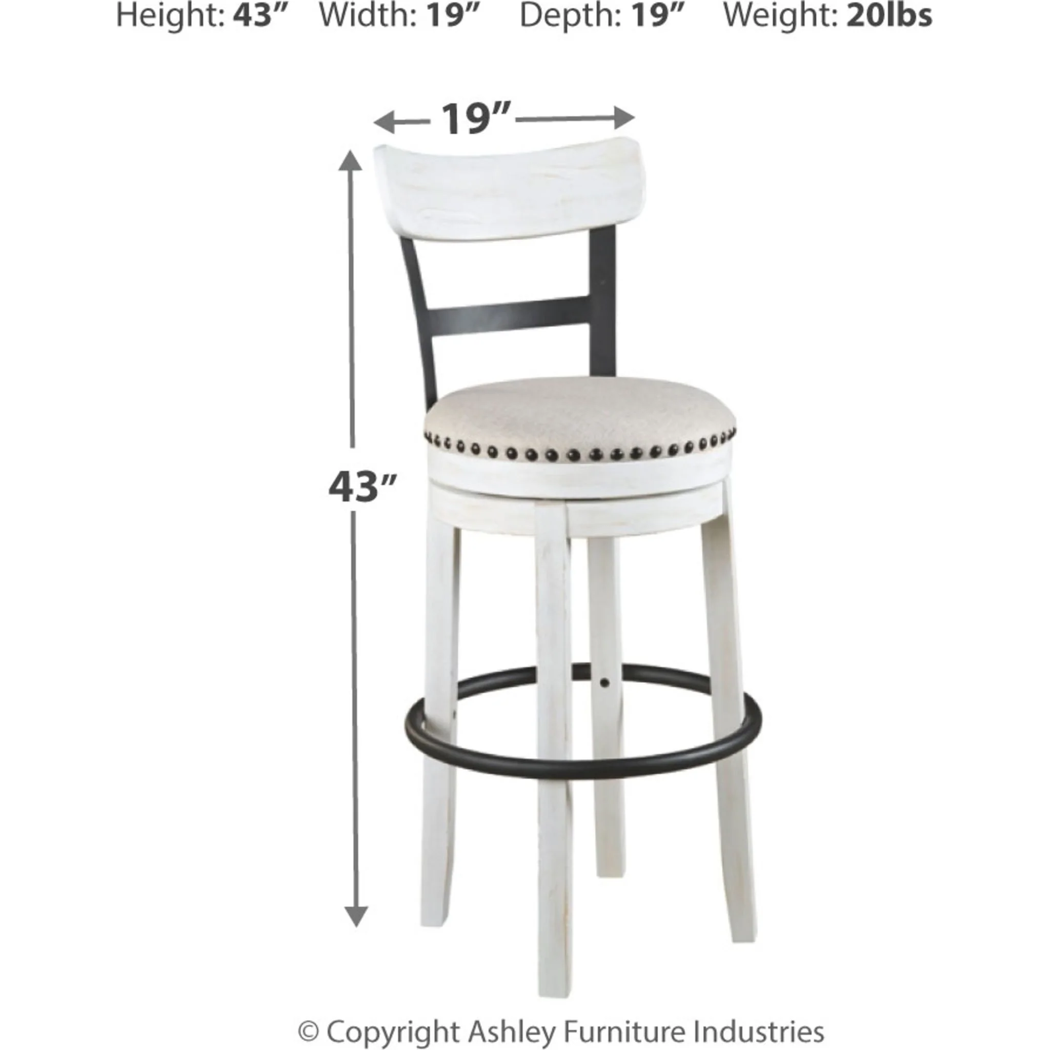 Valebeck Bar Height Stool - Image 4