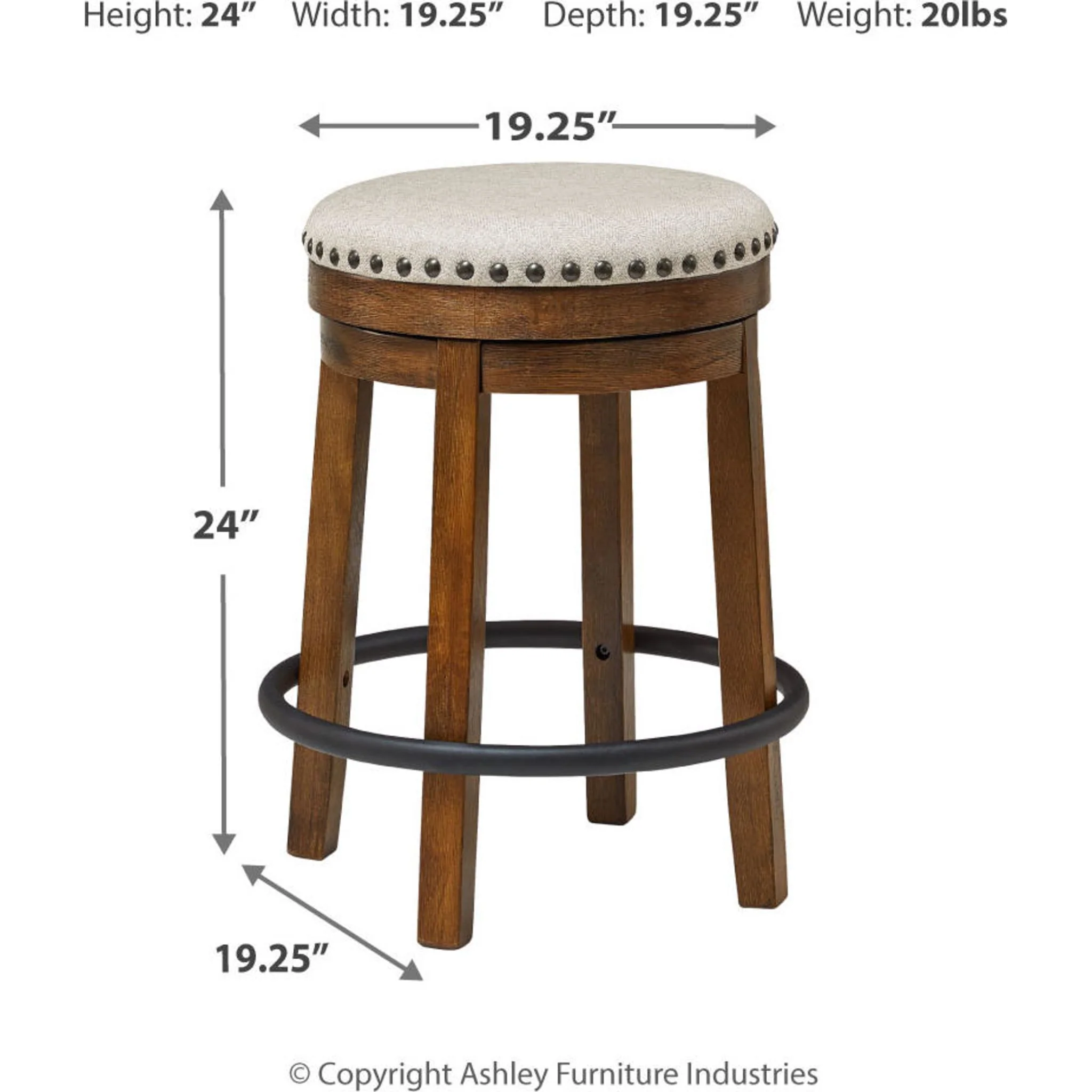 Valebeck Counter Height Stool - Brown/Black - (D546-124) - Image 10