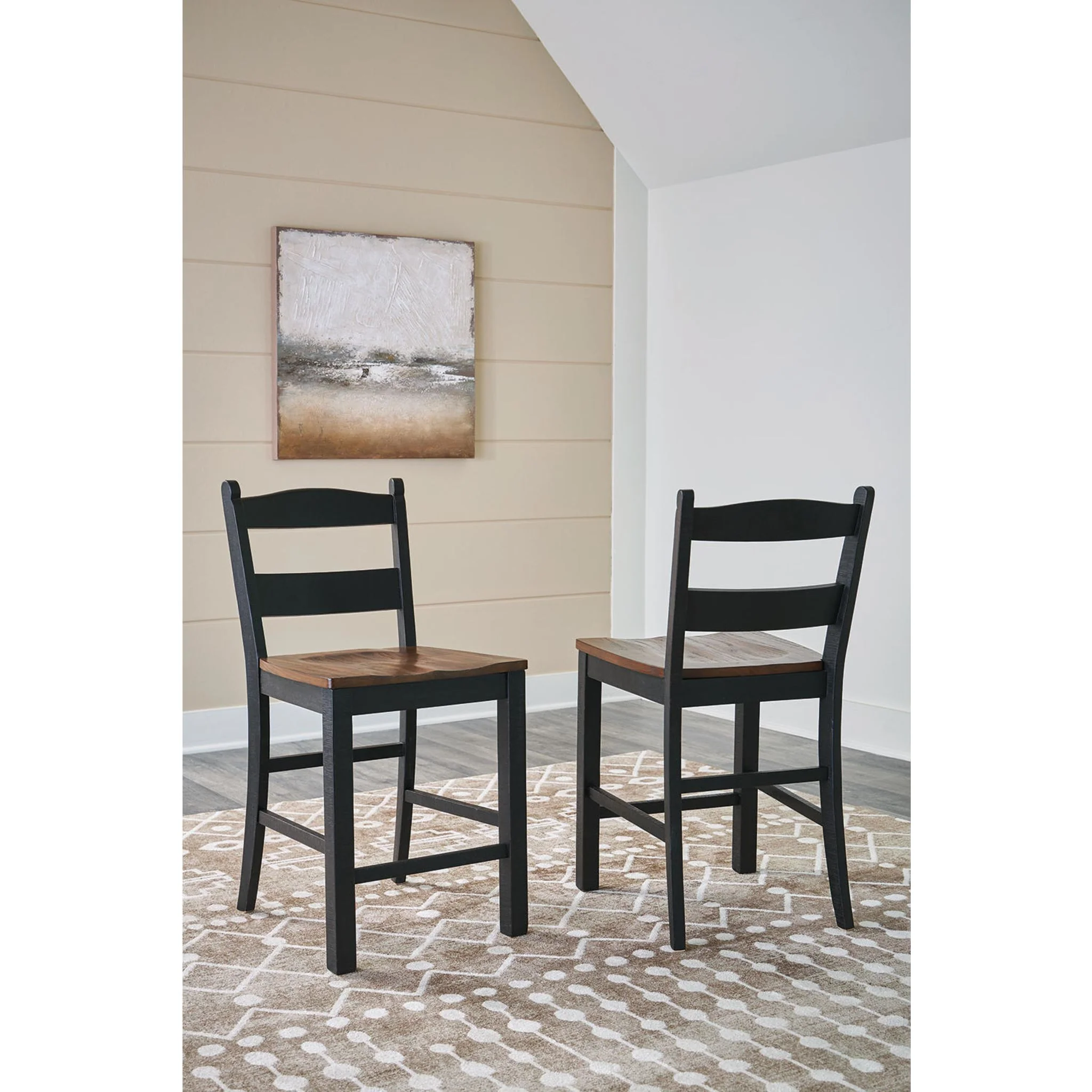 Valebeck Counter Height Stool - Black/Brown - (D546-724) - Image 9