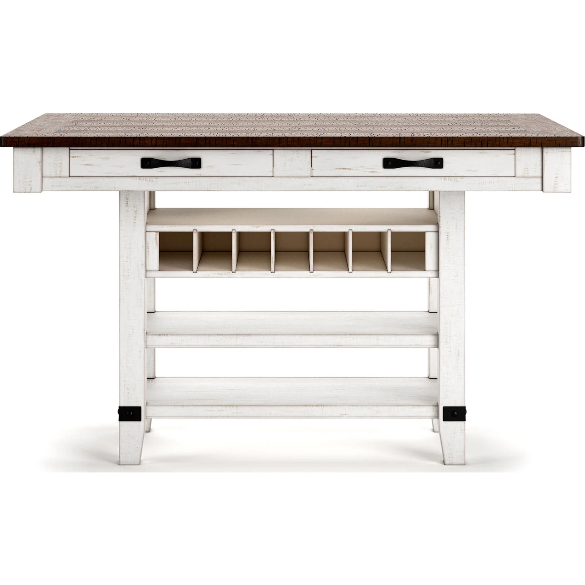 Valebeck Counter Height Table - White/Brown - (D546-32) - Image 3