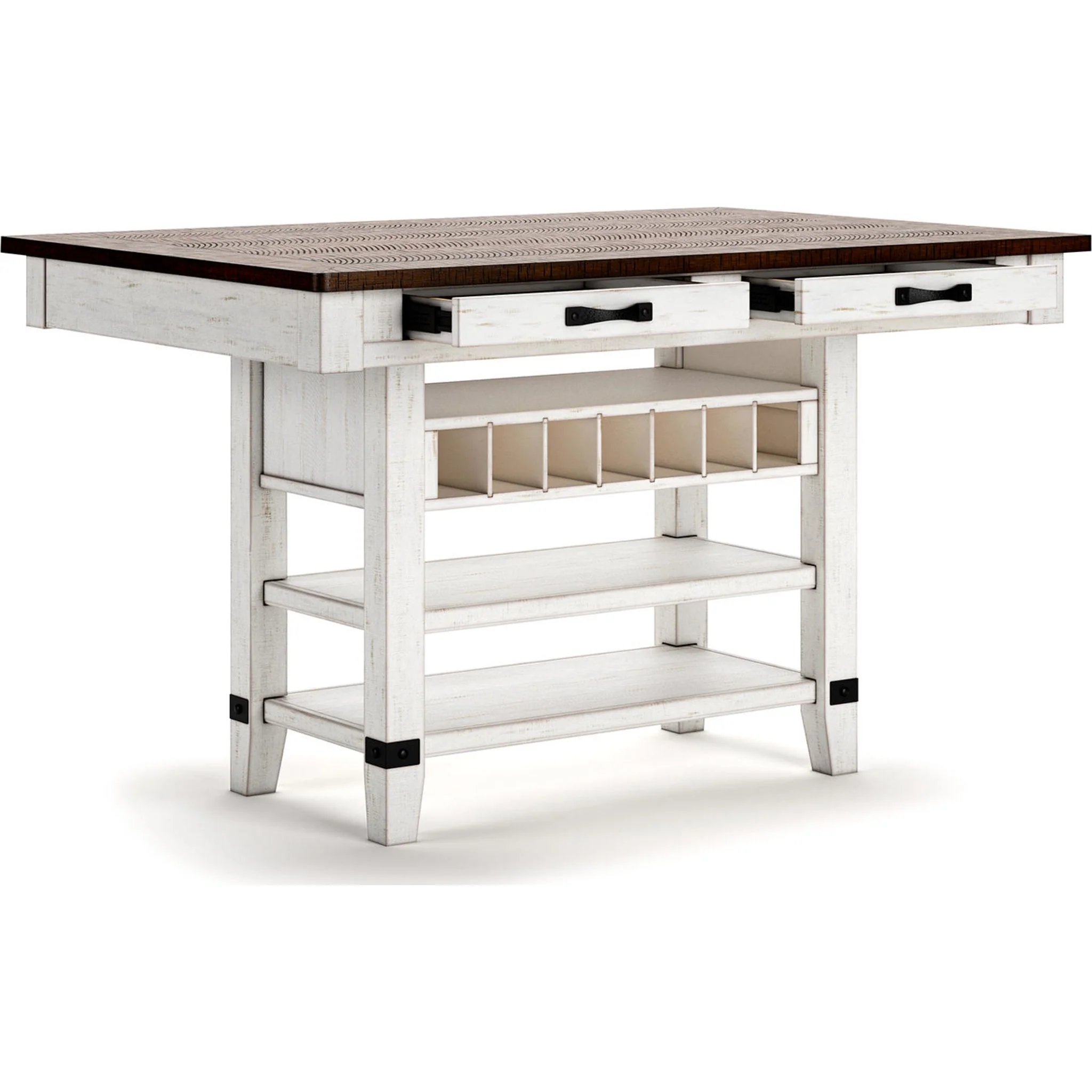 Valebeck Counter Height Table - White/Brown - (D546-32) - Image 6