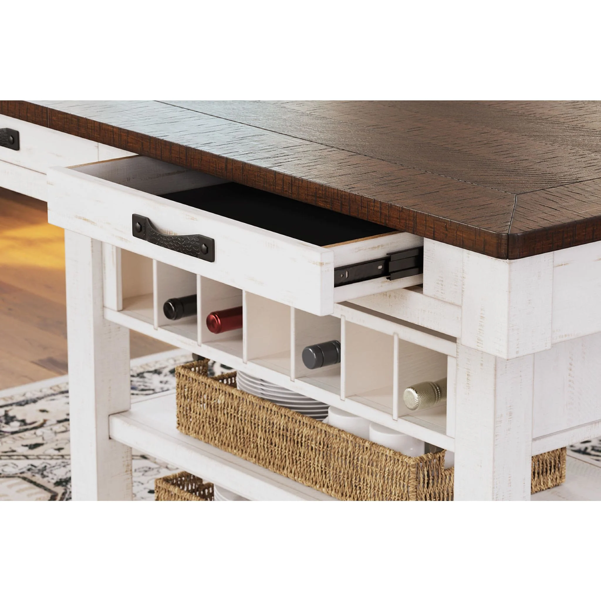 Valebeck Counter Height Table - White/Brown - (D546-32) - Image 8