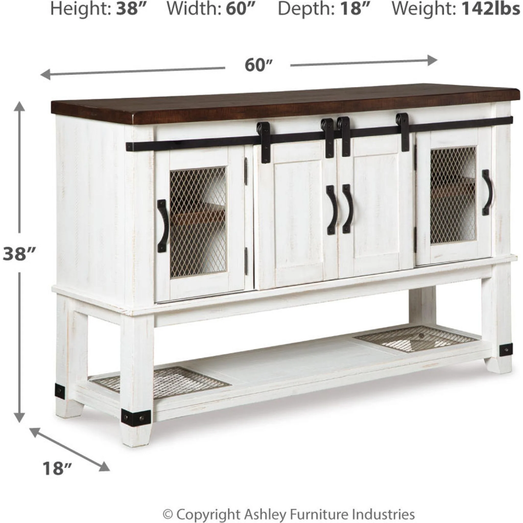Valebeck Dining Server - White/Brown - (D546-60) - Image 13