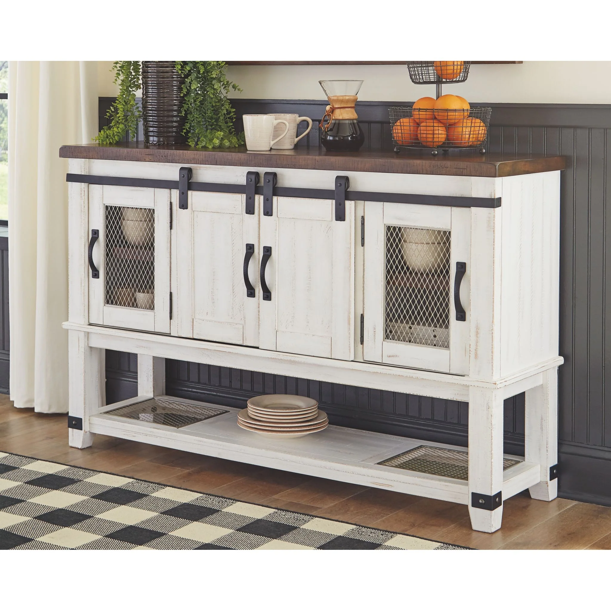 Valebeck Dining Server - White/Brown - (D546-60) - Image 2