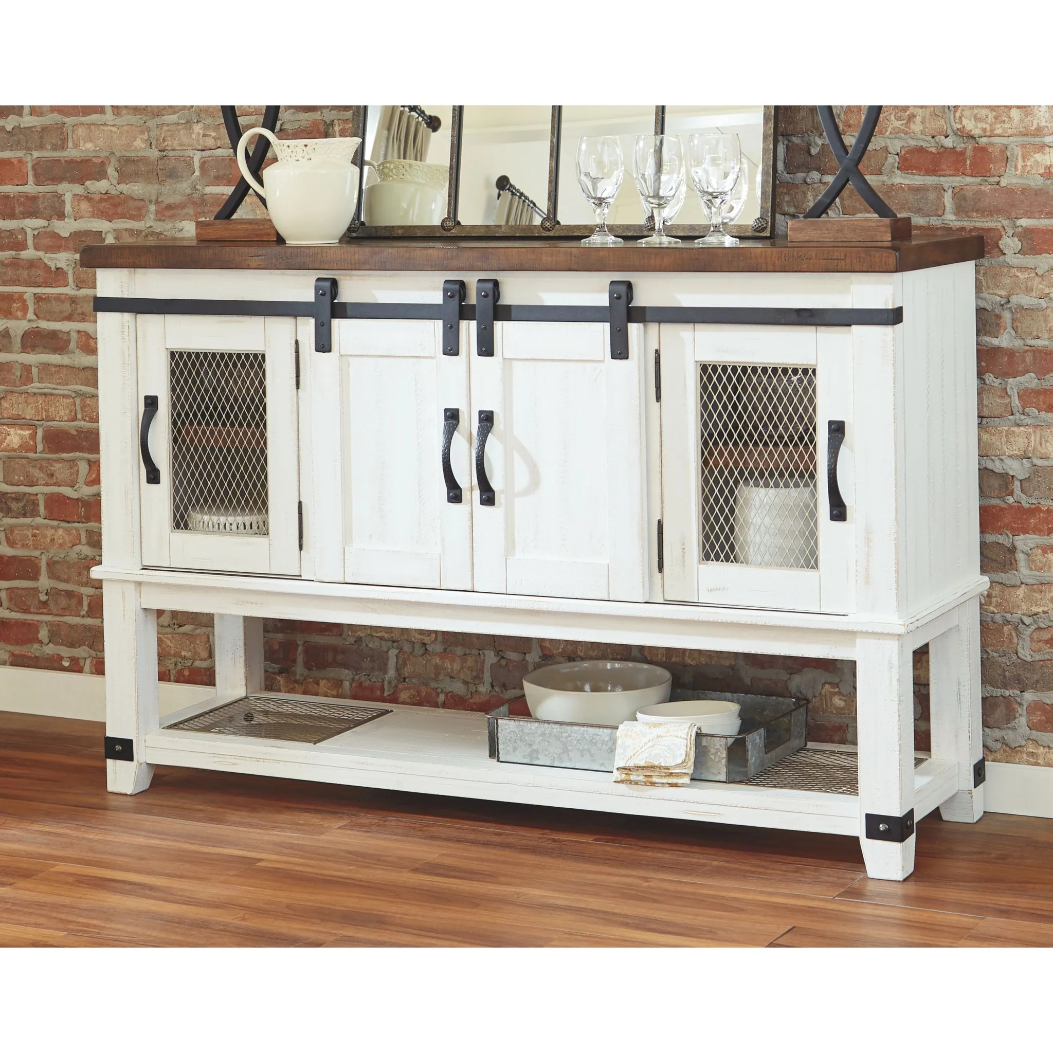 Valebeck Dining Server - White/Brown - (D546-60) - Image 5