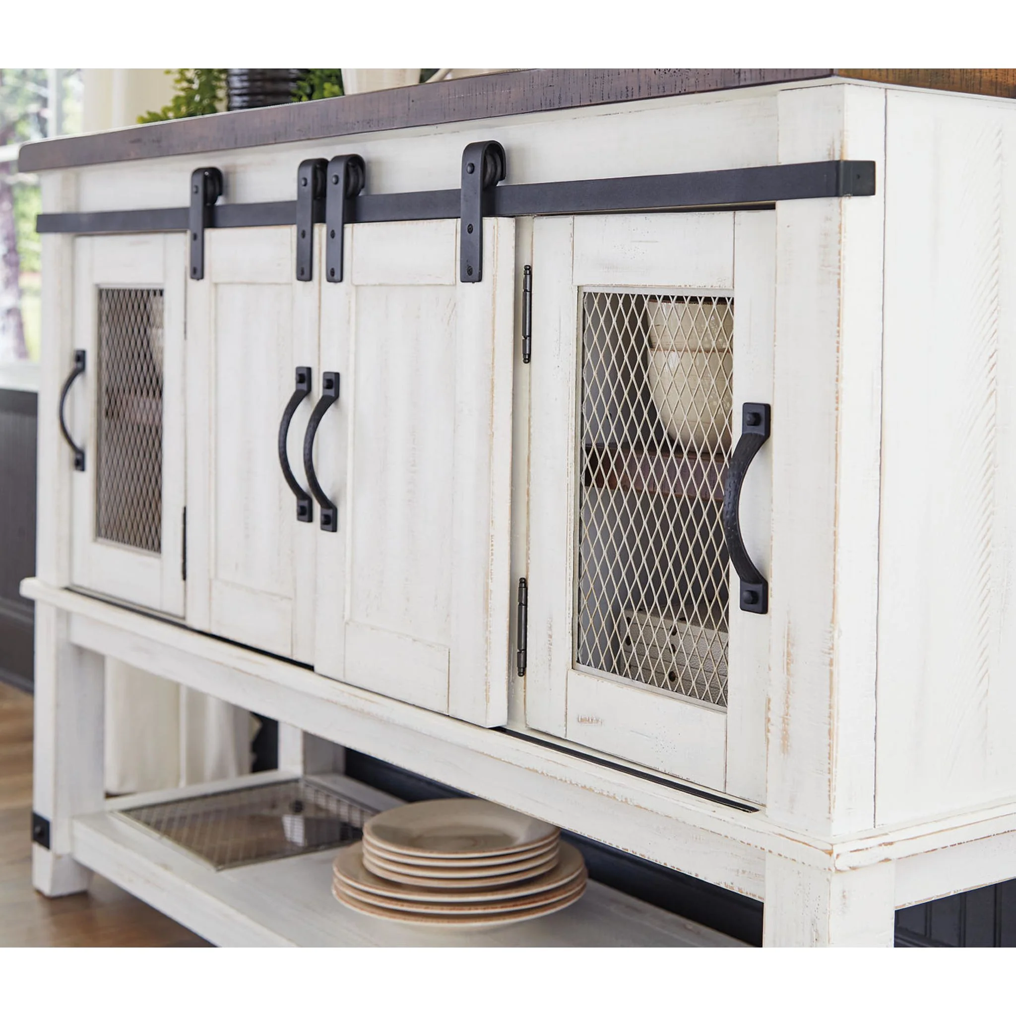 Valebeck Dining Server - White/Brown - (D546-60) - Image 8
