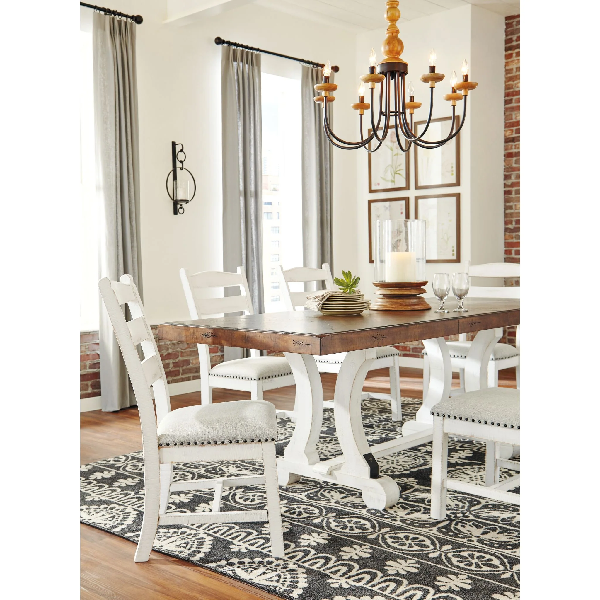Valebeck Dining Extension Table - White/Brown - (D546-35) - Image 10