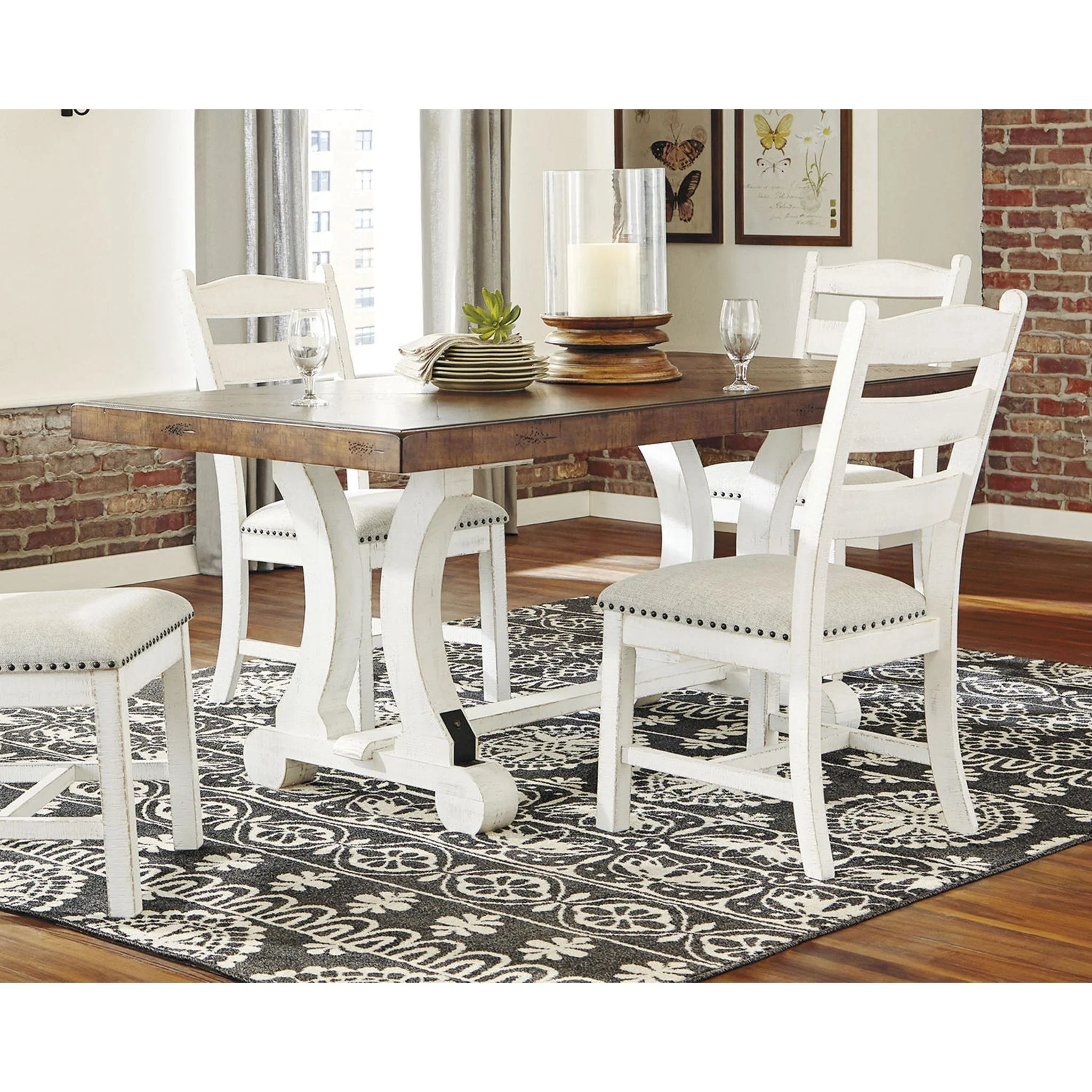 Valebeck Dining Extension Table - White/Brown - (D546-35) - Image 16