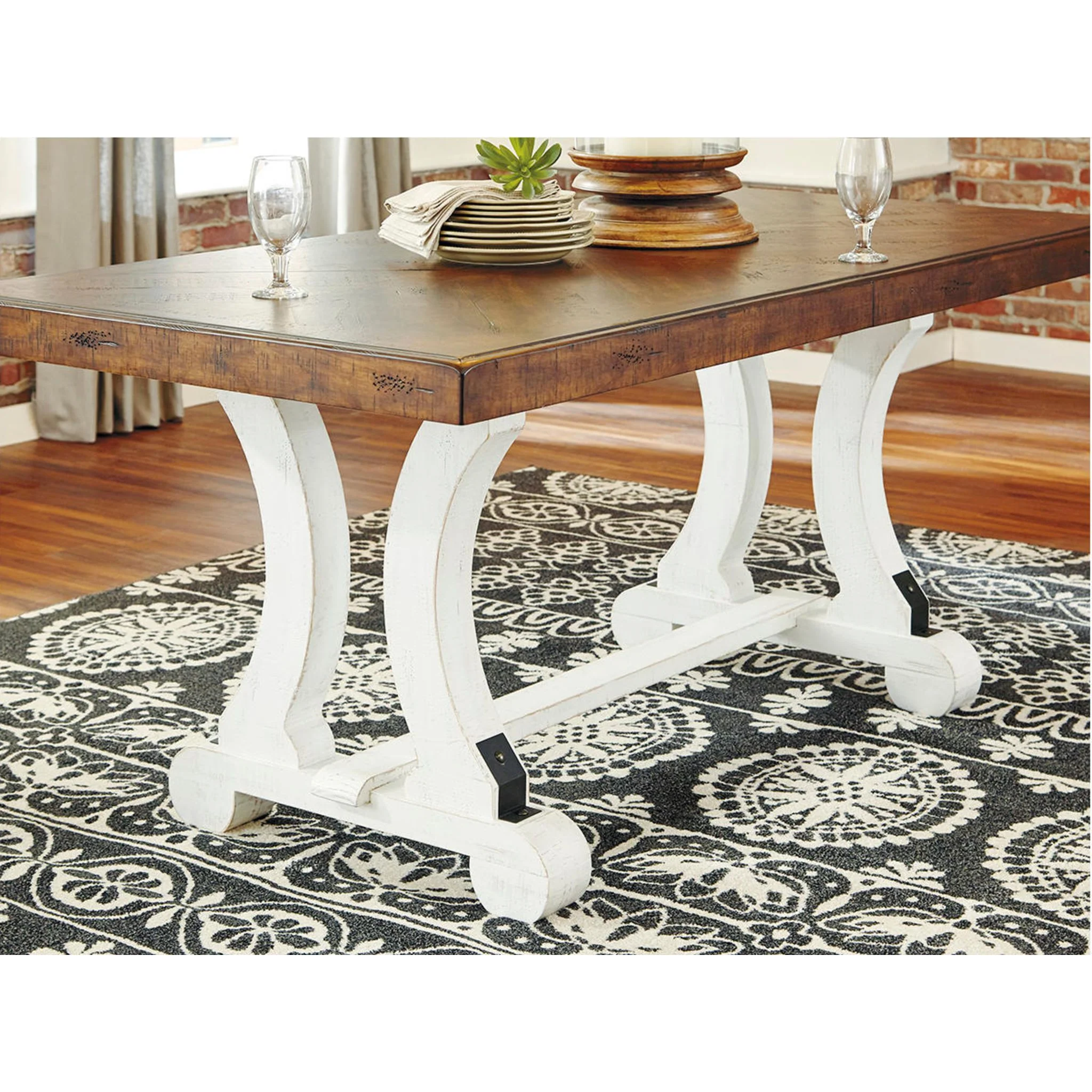Valebeck Dining Extension Table - White/Brown - (D546-35) - Image 17